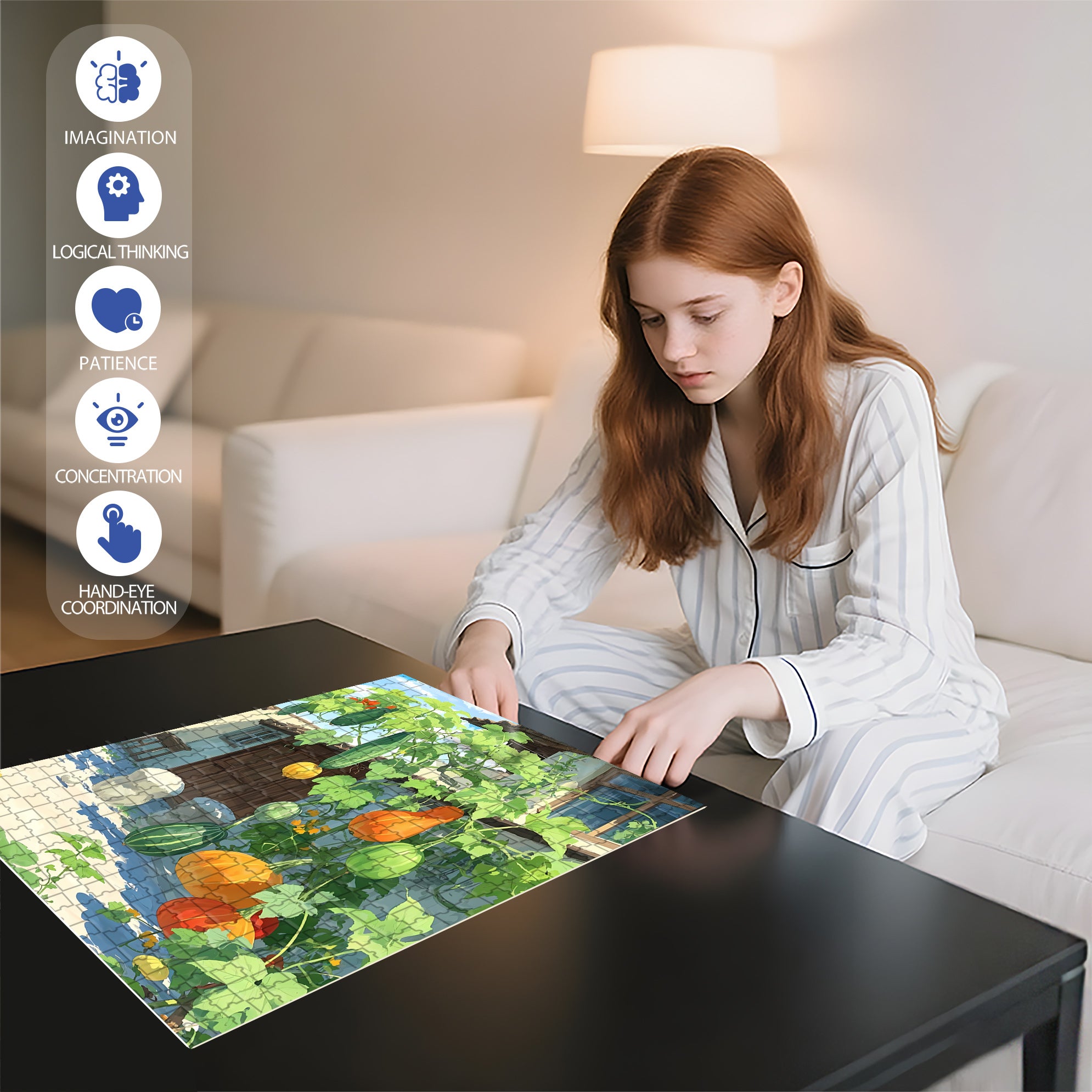 Great Harvest 500pcs/1000pcs Jigsaw Puzzle, Scratch-Resistant, Interactive Family Game & Brain-Boosting DIY Decor, Perfect for Halloween, Christmas & New Year Gifts, Family Puzzle Game