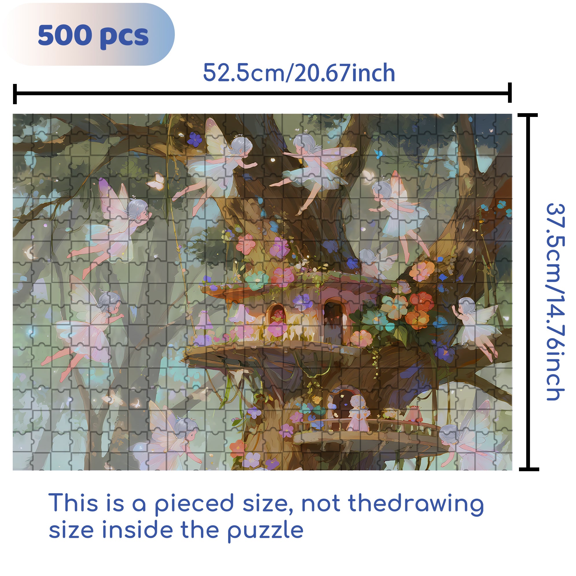 Huge Old Tree 500pcs/1000pcs Jigsaw Puzzle, Scratch-Resistant, Interactive Family Game & Brain-Boosting DIY Decor, Perfect for Halloween, Christmas & New Year Gifts, Family Puzzle Game