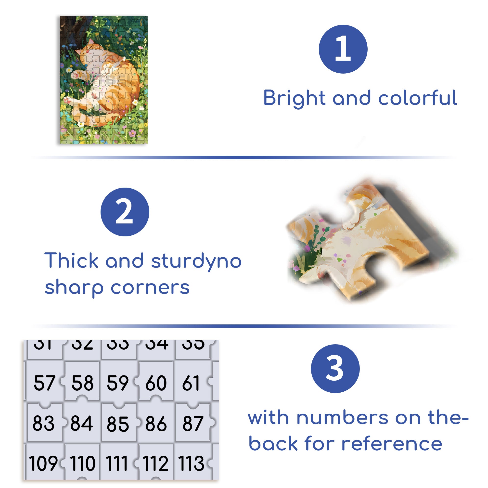 Lazy Orange Cat 500pcs/1000pcs Jigsaw Puzzle, Scratch-Resistant, Interactive Family Game & Brain-Boosting DIY Decor, Perfect for Halloween, Christmas & New Year Gifts, Family Puzzle Game