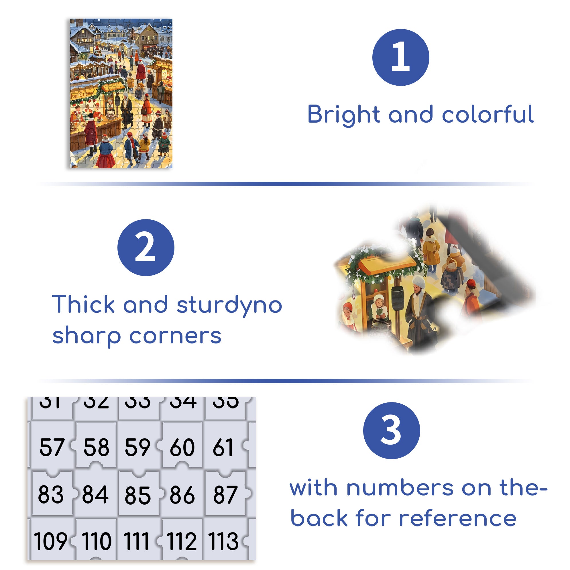 Lively Christmas Eve 500pcs/1000pcs Jigsaw Puzzle, Scratch-Resistant, Interactive Family Game & Brain-Boosting DIY Decor, Perfect for Halloween, Christmas & New Year Gifts, Family Puzzle Game