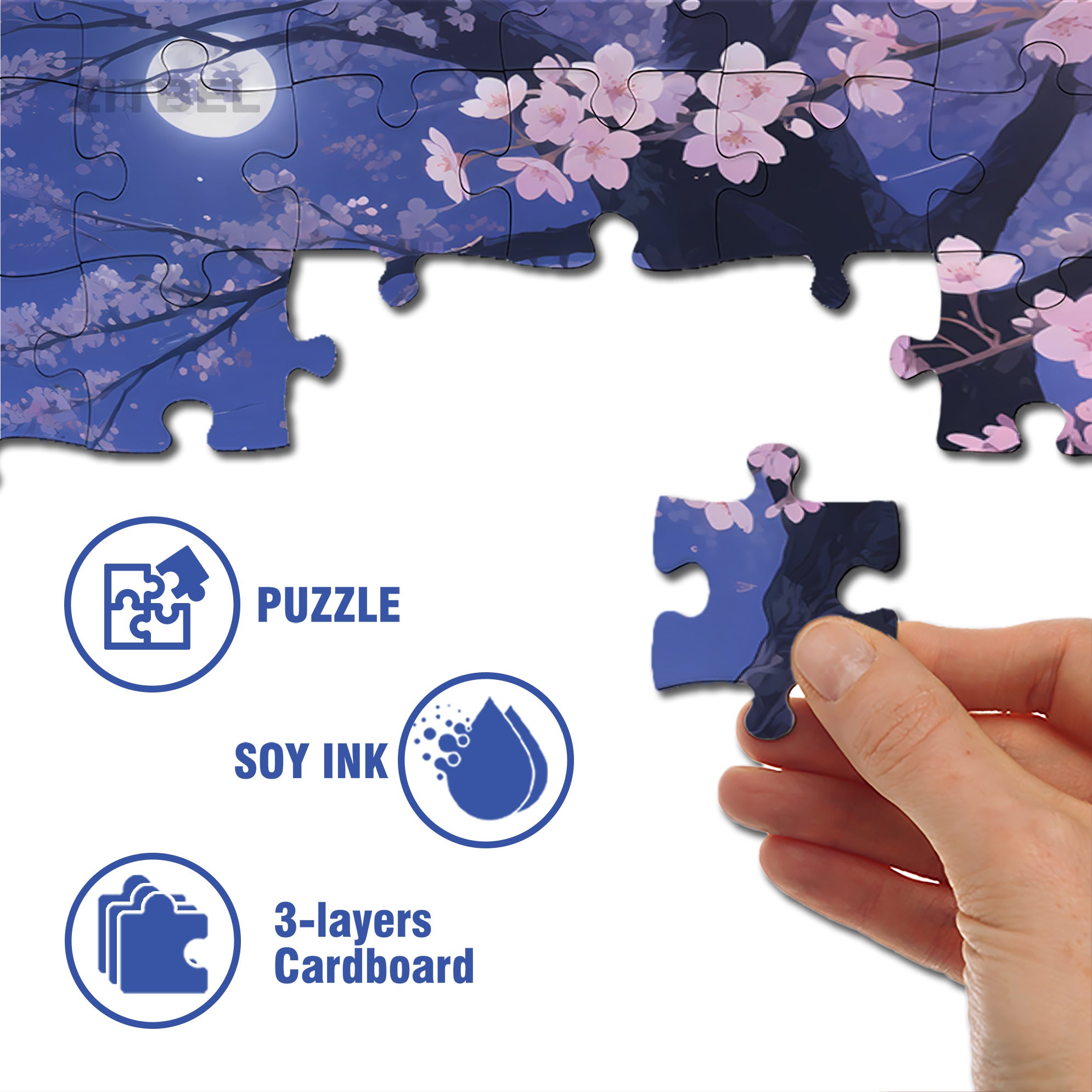 Moonlight Girl 500pcs/1000pcs Jigsaw Puzzle, Scratch-Resistant, Interactive Family Game & Brain-Boosting DIY Decor, Perfect for Halloween, Christmas & New Year Gifts, Family Puzzle Game