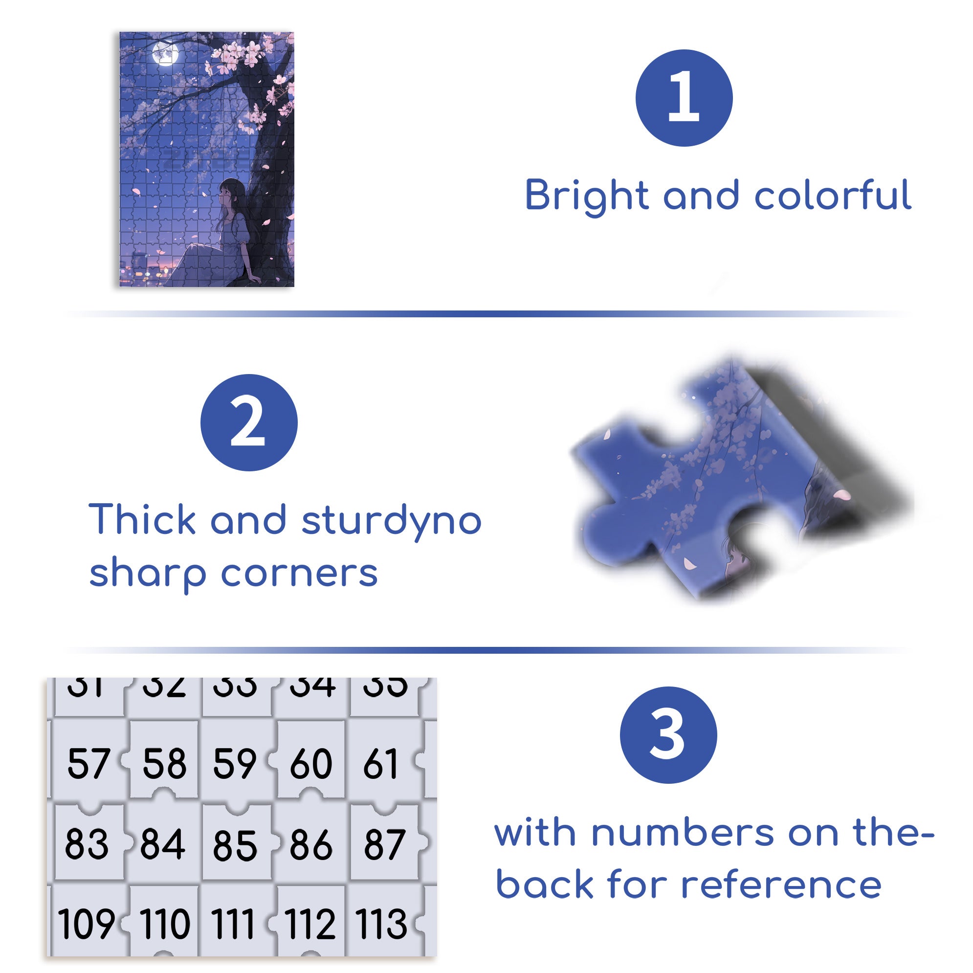Moonlight Girl 500pcs/1000pcs Jigsaw Puzzle, Scratch-Resistant, Interactive Family Game & Brain-Boosting DIY Decor, Perfect for Halloween, Christmas & New Year Gifts, Family Puzzle Game