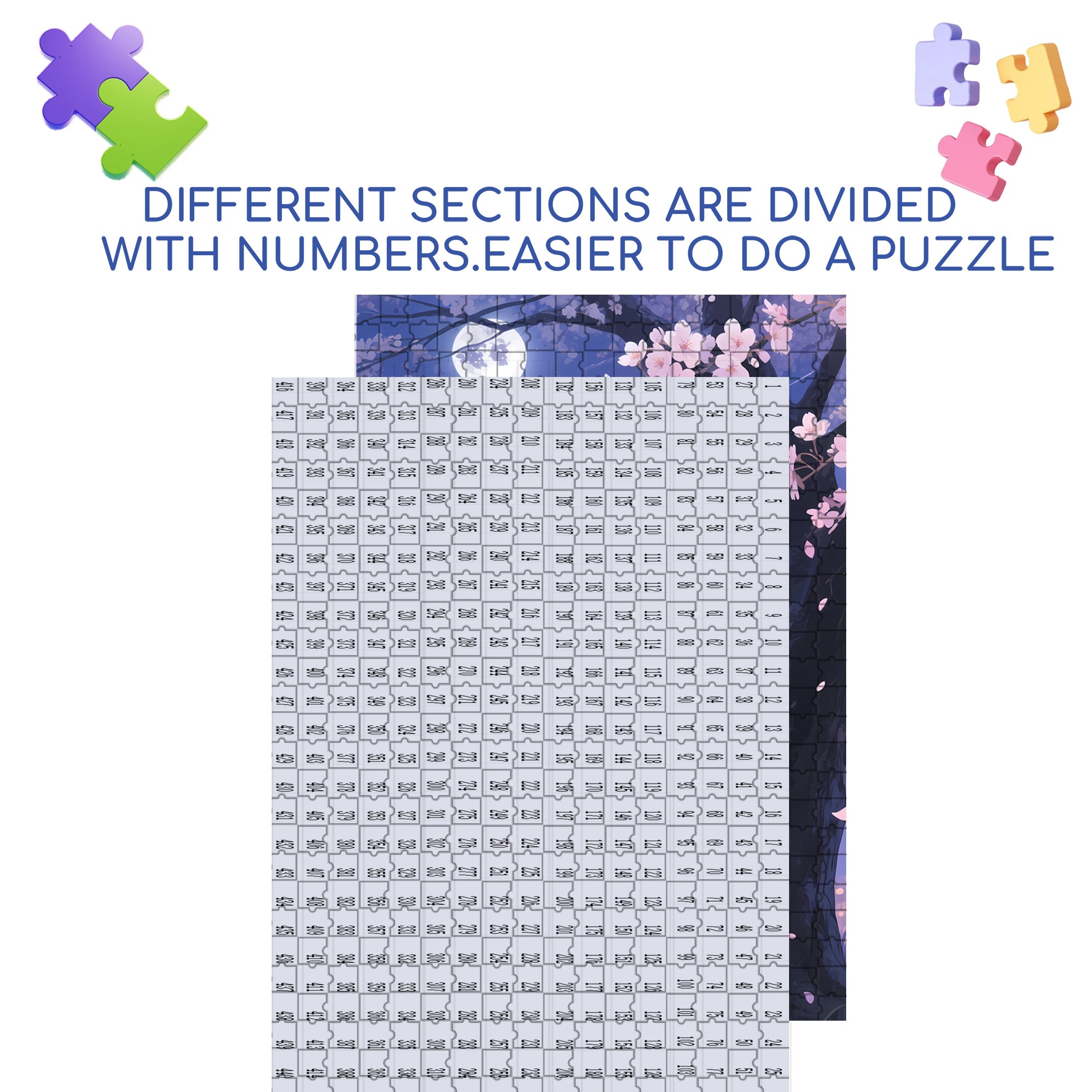 Moonlight Girl 500pcs/1000pcs Jigsaw Puzzle, Scratch-Resistant, Interactive Family Game & Brain-Boosting DIY Decor, Perfect for Halloween, Christmas & New Year Gifts, Family Puzzle Game