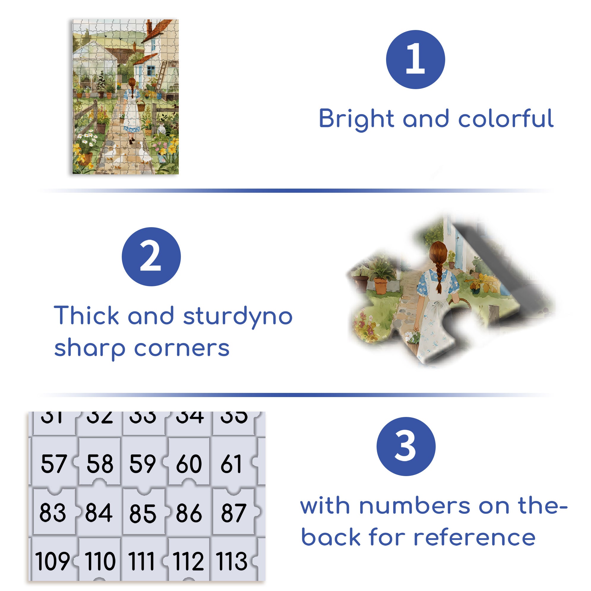 My Garden 500pcs/1000pcs Jigsaw Puzzle, Scratch-Resistant, Interactive Family Game & Brain-Boosting DIY Decor, Perfect for Halloween, Christmas & New Year Gifts, Family Puzzle Game