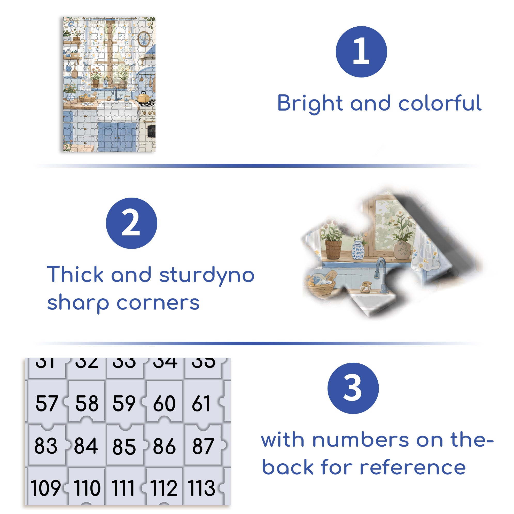 My Kitchen 500pcs/1000pcs Jigsaw Puzzle, Scratch-Resistant, Interactive Family Game & Brain-Boosting DIY Decor, Perfect for Halloween, Christmas & New Year Gifts, Family Puzzle Game