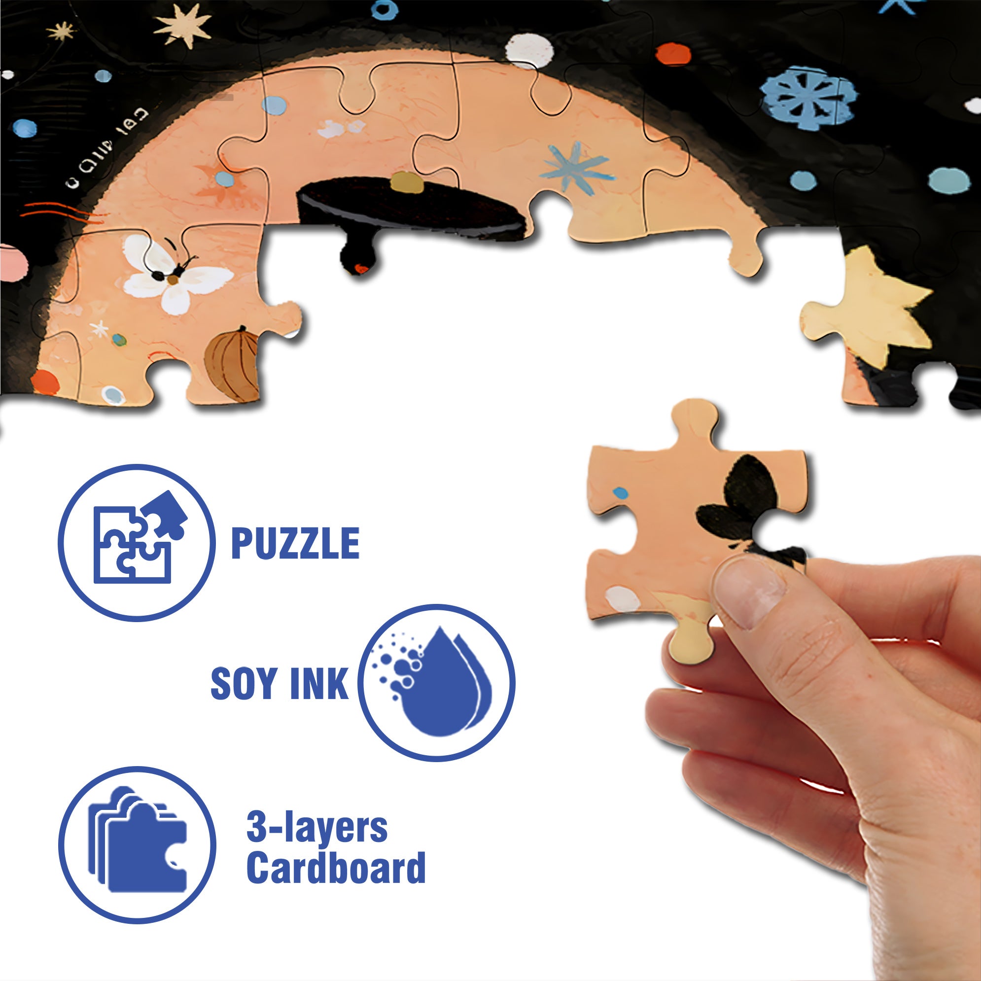 Nutcracker 500pcs/1000pcs Jigsaw Puzzle, Scratch-Resistant, Interactive Family Game & Brain-Boosting DIY Decor, Perfect for Halloween, Christmas & New Year Gifts, Family Puzzle Game