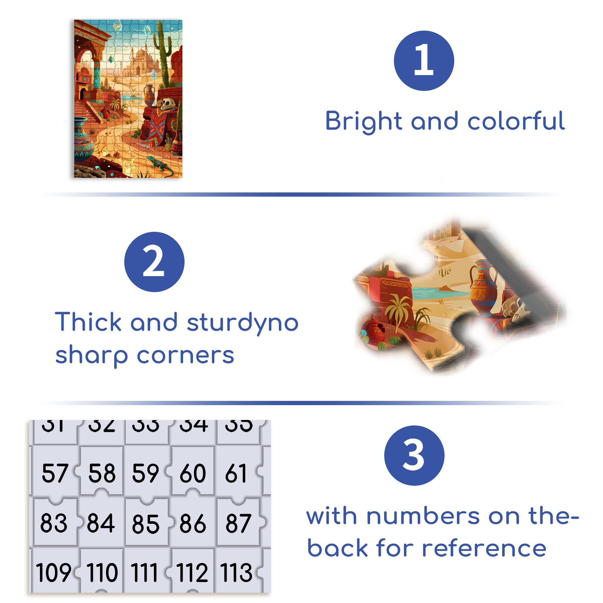 Palace In The Desert 500pcs/1000pcs Jigsaw Puzzle, Scratch-Resistant, Interactive Family Game & Brain-Boosting DIY Decor, Perfect for Halloween, Christmas & New Year Gifts, Family Puzzle Game