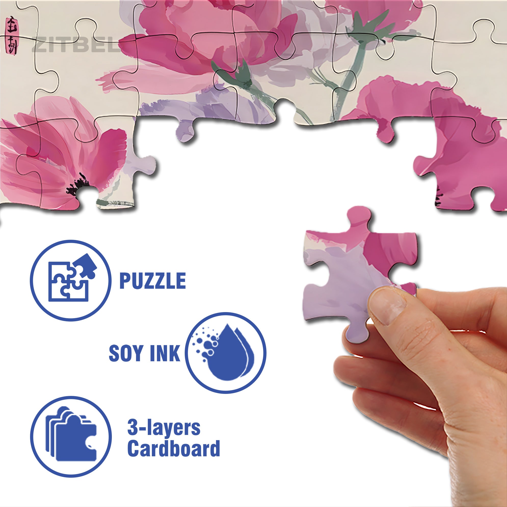 Papaver Rhoeas 500pcs/1000pcs Jigsaw Puzzle, Scratch-Resistant, Interactive Family Game & Brain-Boosting DIY Decor, Perfect for Halloween, Christmas & New Year Gifts, Family Puzzle Game