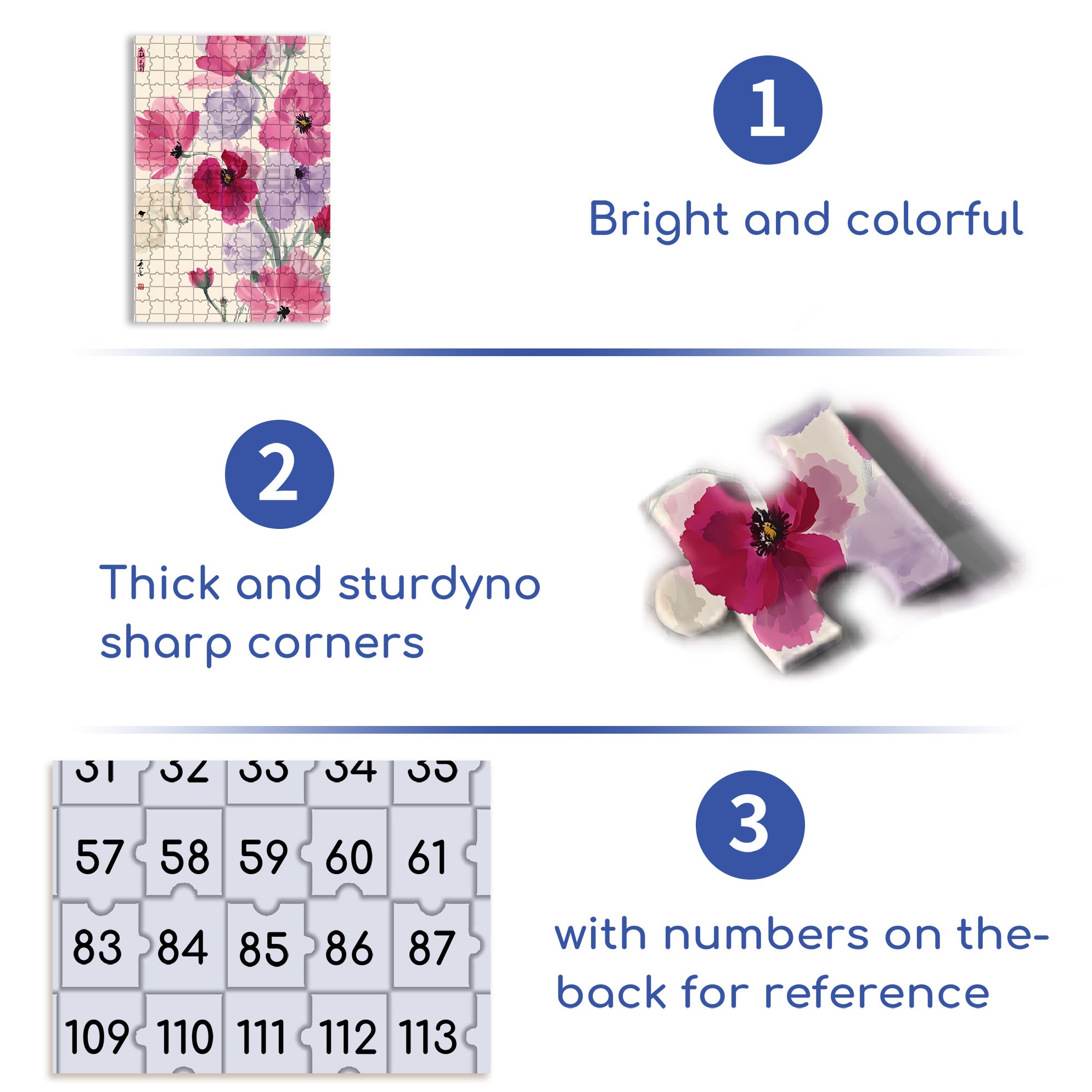 Papaver Rhoeas 500pcs/1000pcs Jigsaw Puzzle, Scratch-Resistant, Interactive Family Game & Brain-Boosting DIY Decor, Perfect for Halloween, Christmas & New Year Gifts, Family Puzzle Game