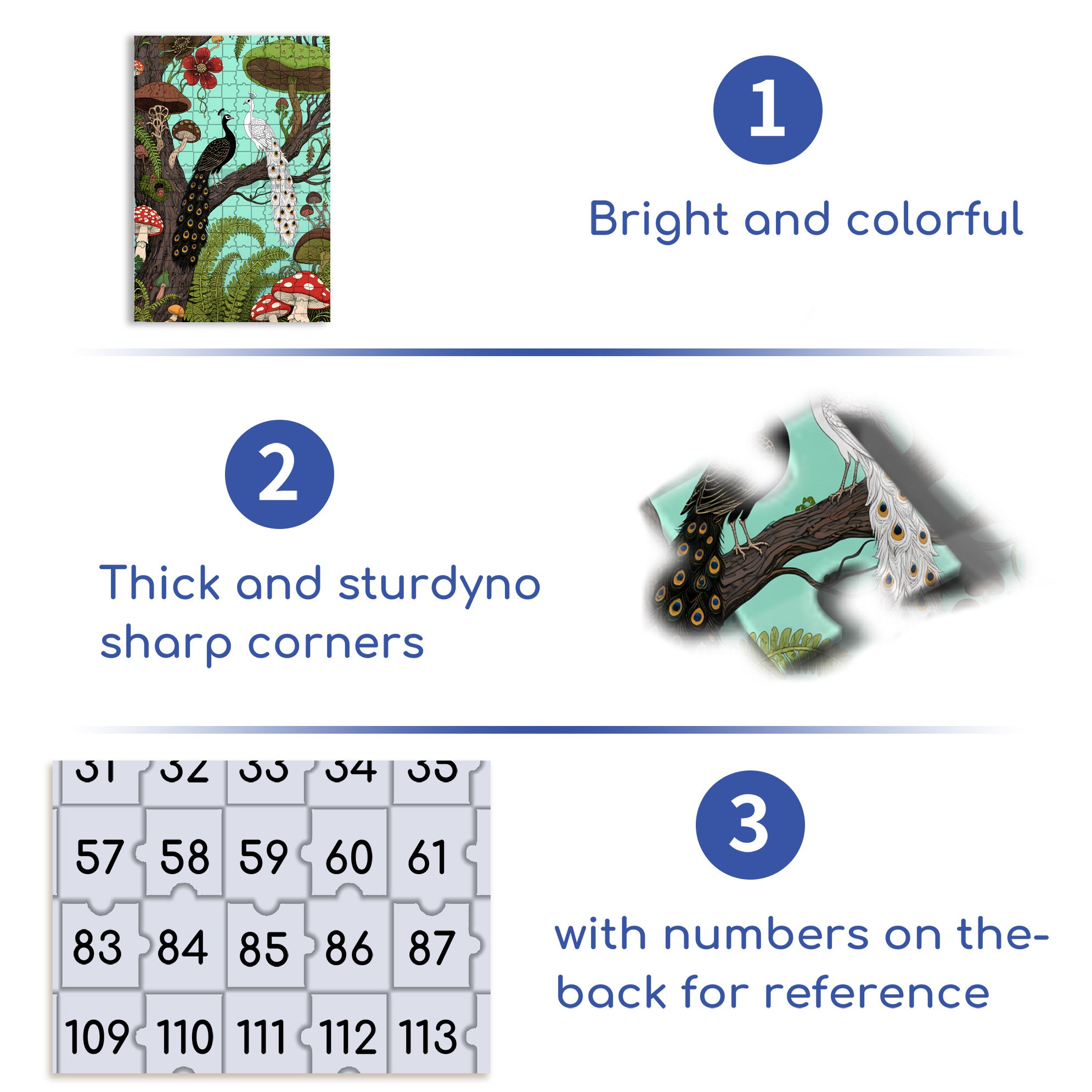 Peacock 500pcs/1000pcs Jigsaw Puzzle, Scratch-Resistant, Interactive Family Game & Brain-Boosting DIY Decor, Perfect for Halloween, Christmas & New Year Gifts, Family Puzzle Game