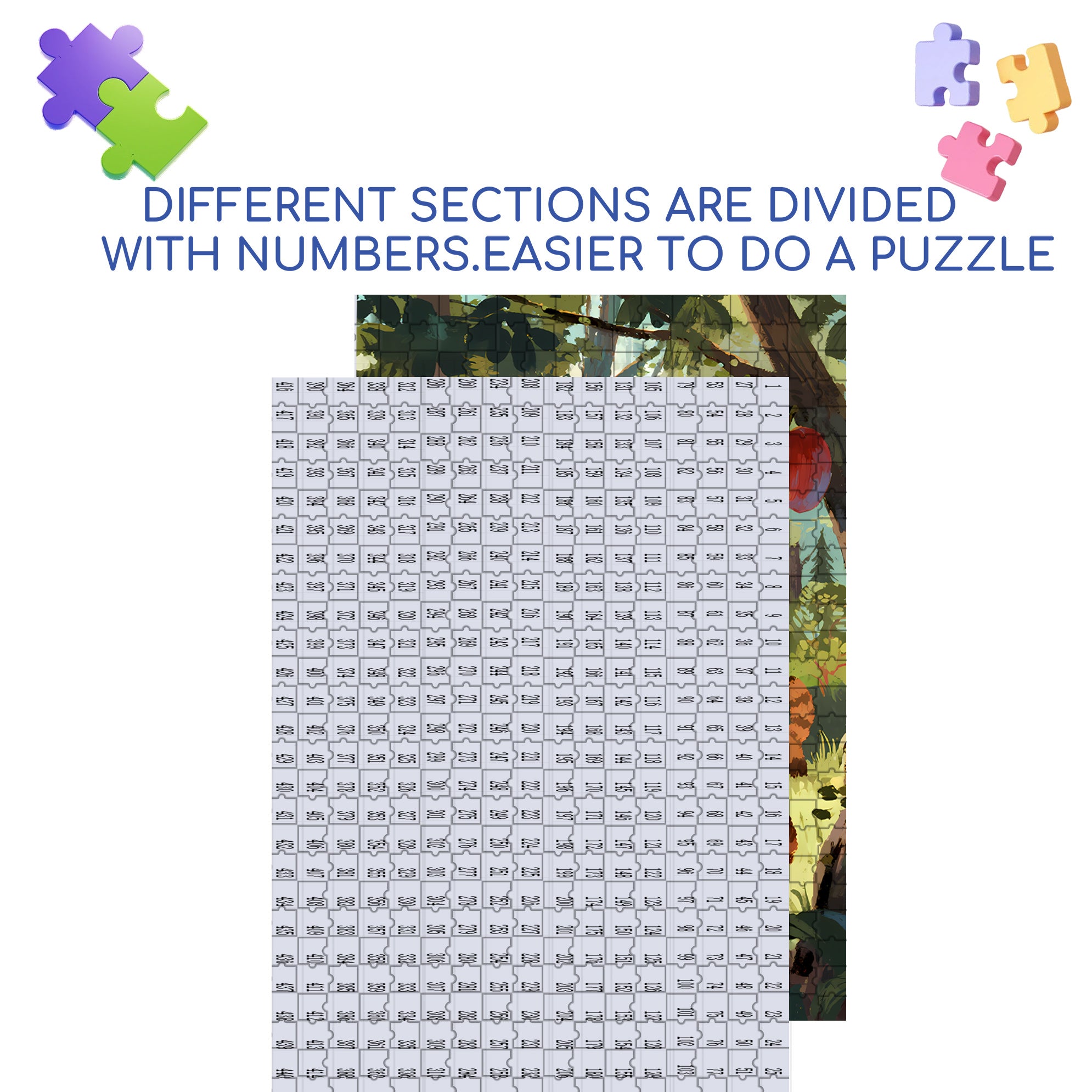 Raccoon 500pcs/1000pcs Jigsaw Puzzle, Scratch-Resistant, Interactive Family Game & Brain-Boosting DIY Decor, Perfect for Halloween, Christmas & New Year Gifts, Family Puzzle Game