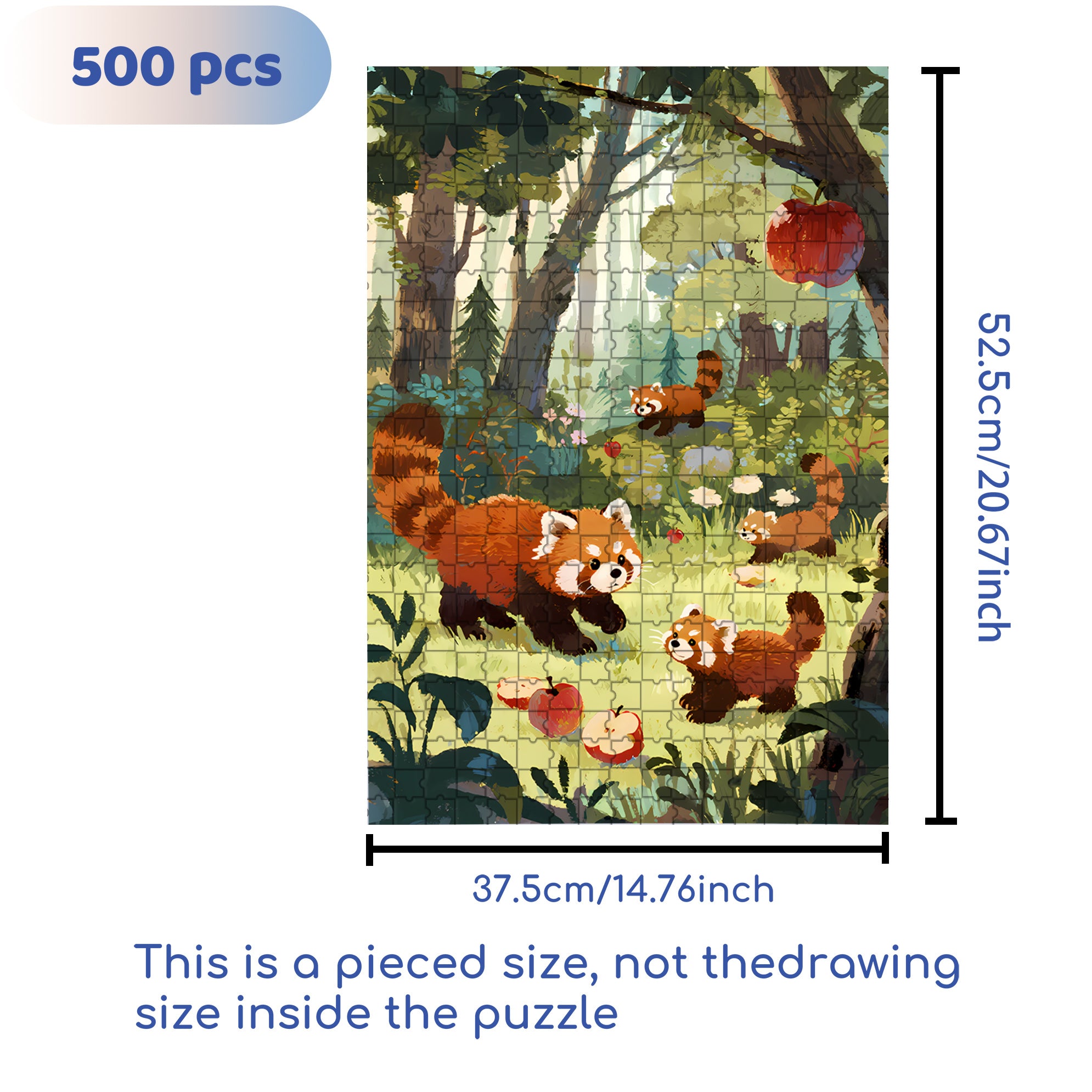 Raccoon 500pcs/1000pcs Jigsaw Puzzle, Scratch-Resistant, Interactive Family Game & Brain-Boosting DIY Decor, Perfect for Halloween, Christmas & New Year Gifts, Family Puzzle Game