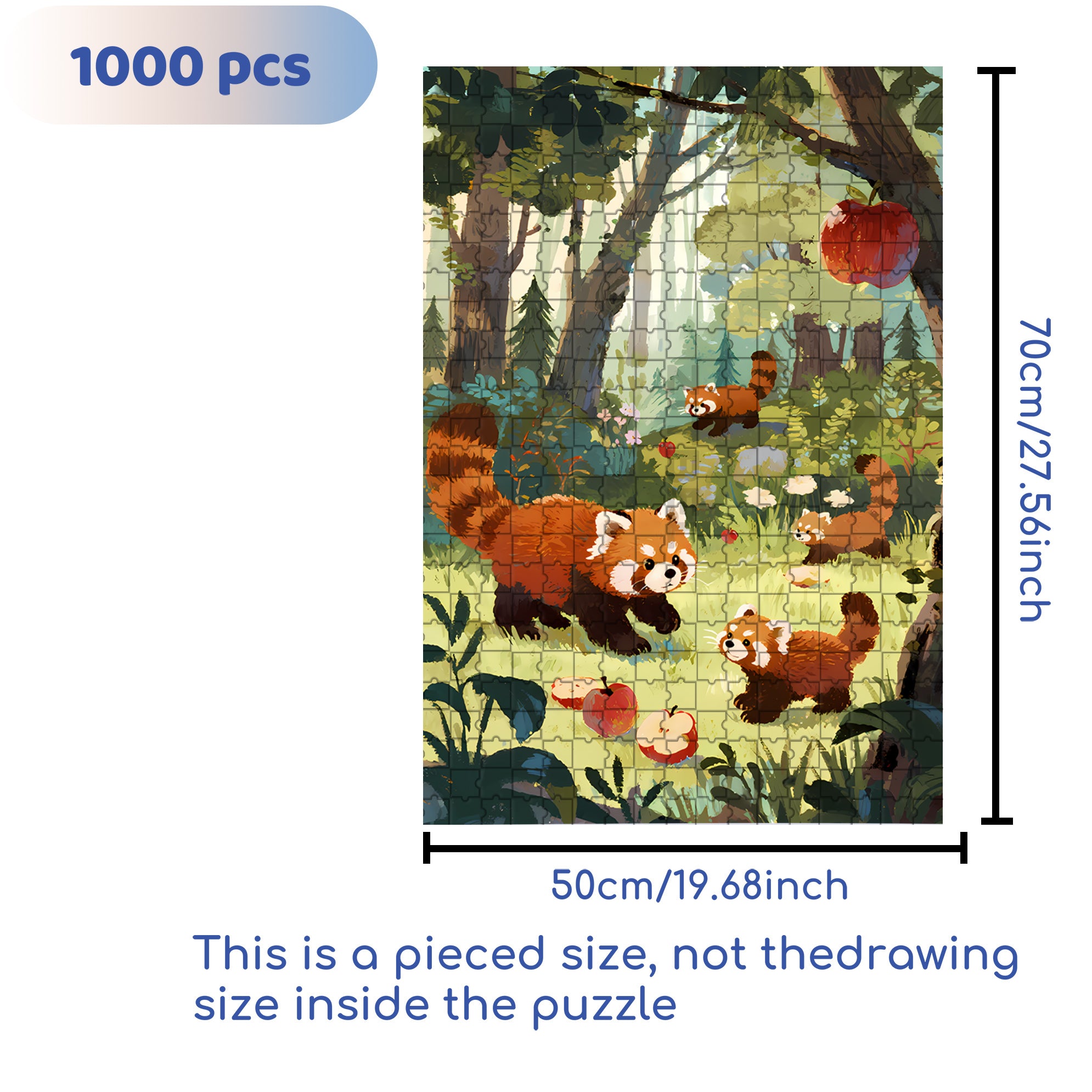 Raccoon 500pcs/1000pcs Jigsaw Puzzle, Scratch-Resistant, Interactive Family Game & Brain-Boosting DIY Decor, Perfect for Halloween, Christmas & New Year Gifts, Family Puzzle Game