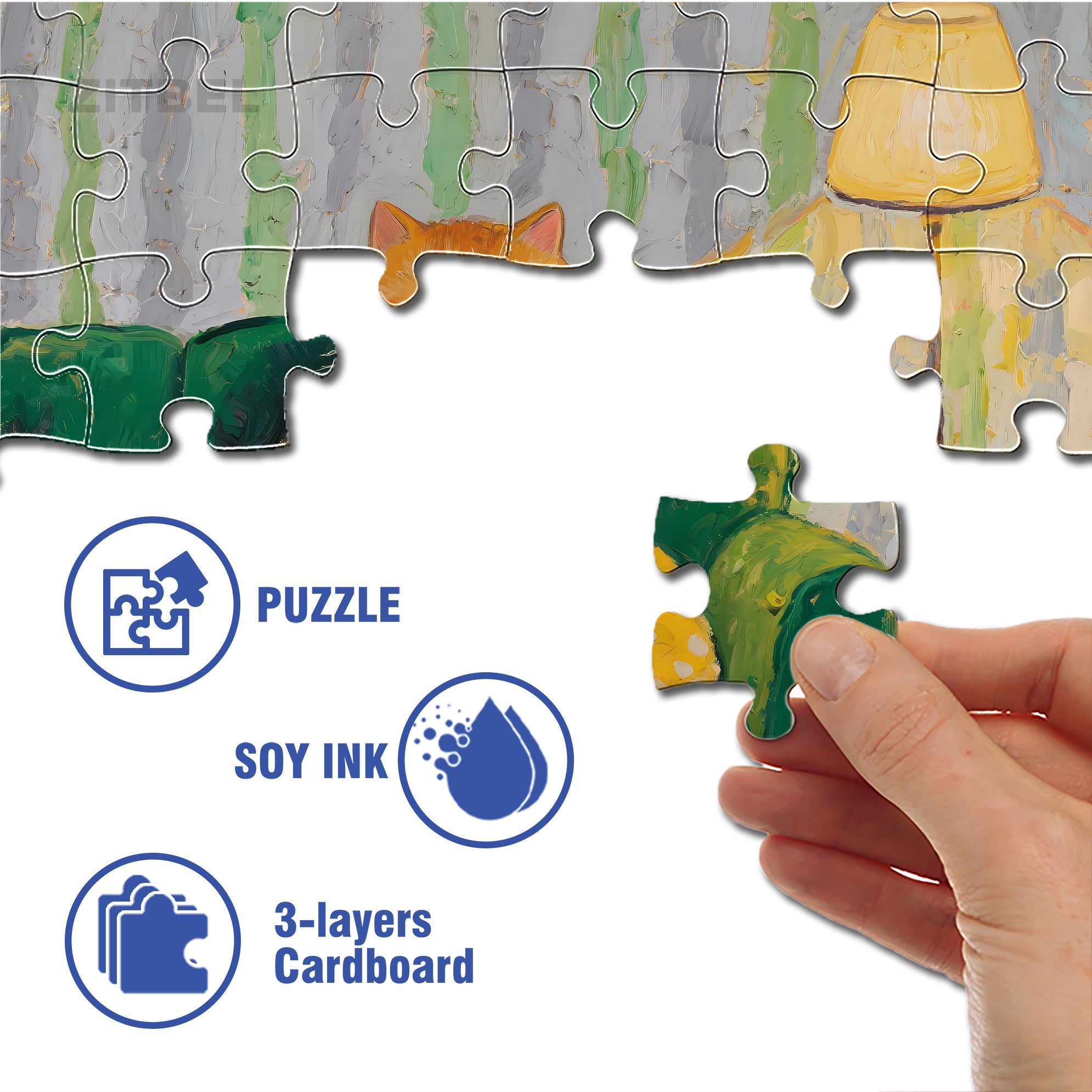 Reading 500pcs/1000pcs Jigsaw Puzzle, Scratch-Resistant, Interactive Family Game & Brain-Boosting DIY Decor, Perfect for Halloween, Christmas & New Year Gifts, Family Puzzle Game