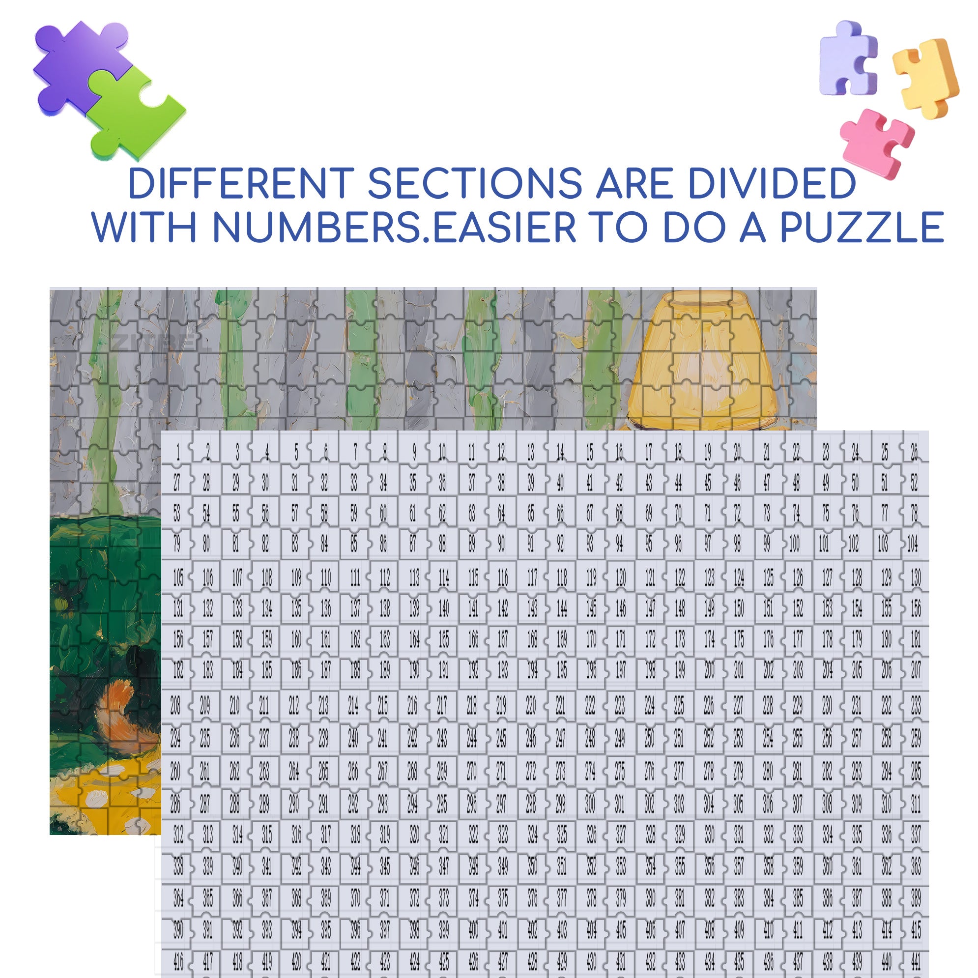 Reading 500pcs/1000pcs Jigsaw Puzzle, Scratch-Resistant, Interactive Family Game & Brain-Boosting DIY Decor, Perfect for Halloween, Christmas & New Year Gifts, Family Puzzle Game