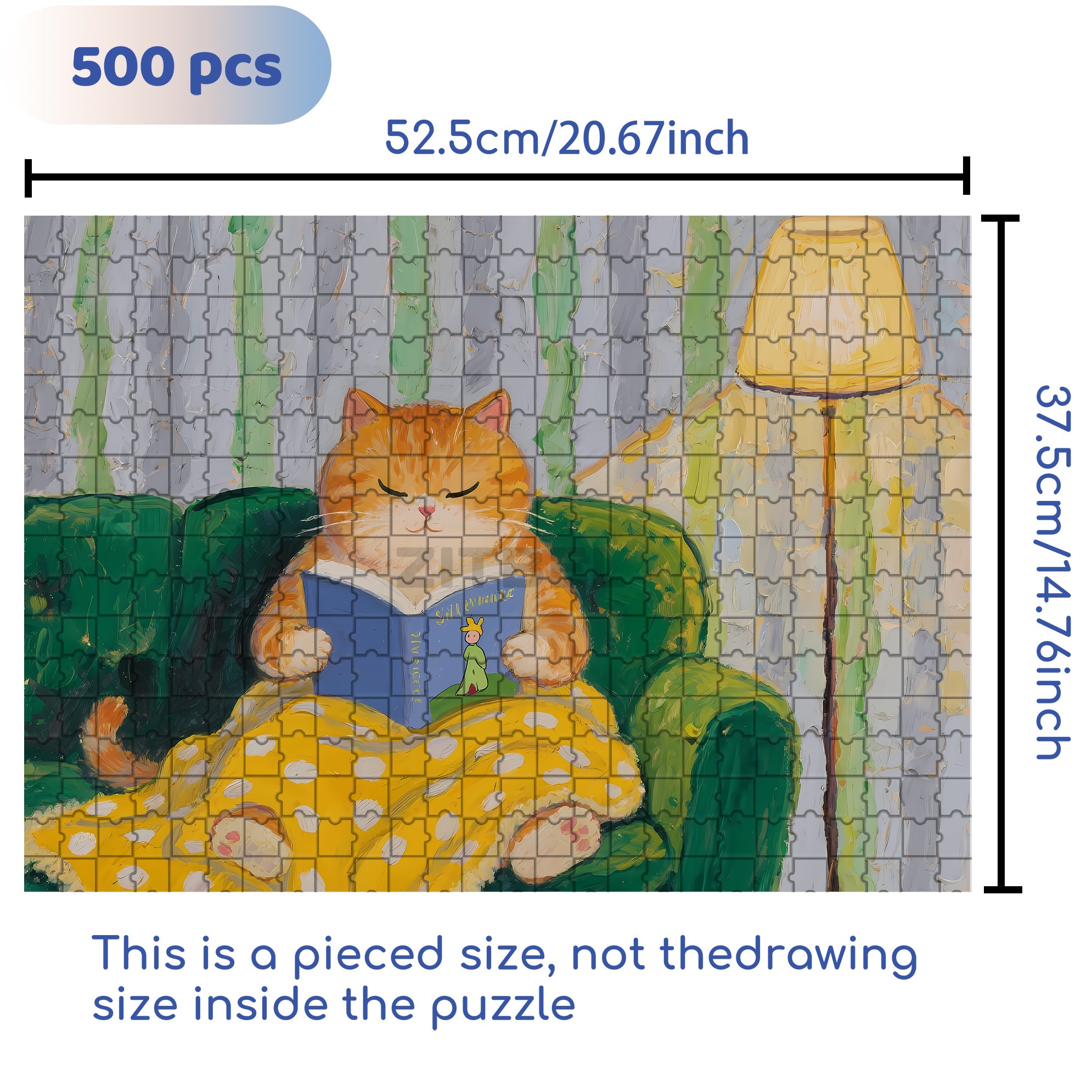 Reading 500pcs/1000pcs Jigsaw Puzzle, Scratch-Resistant, Interactive Family Game & Brain-Boosting DIY Decor, Perfect for Halloween, Christmas & New Year Gifts, Family Puzzle Game