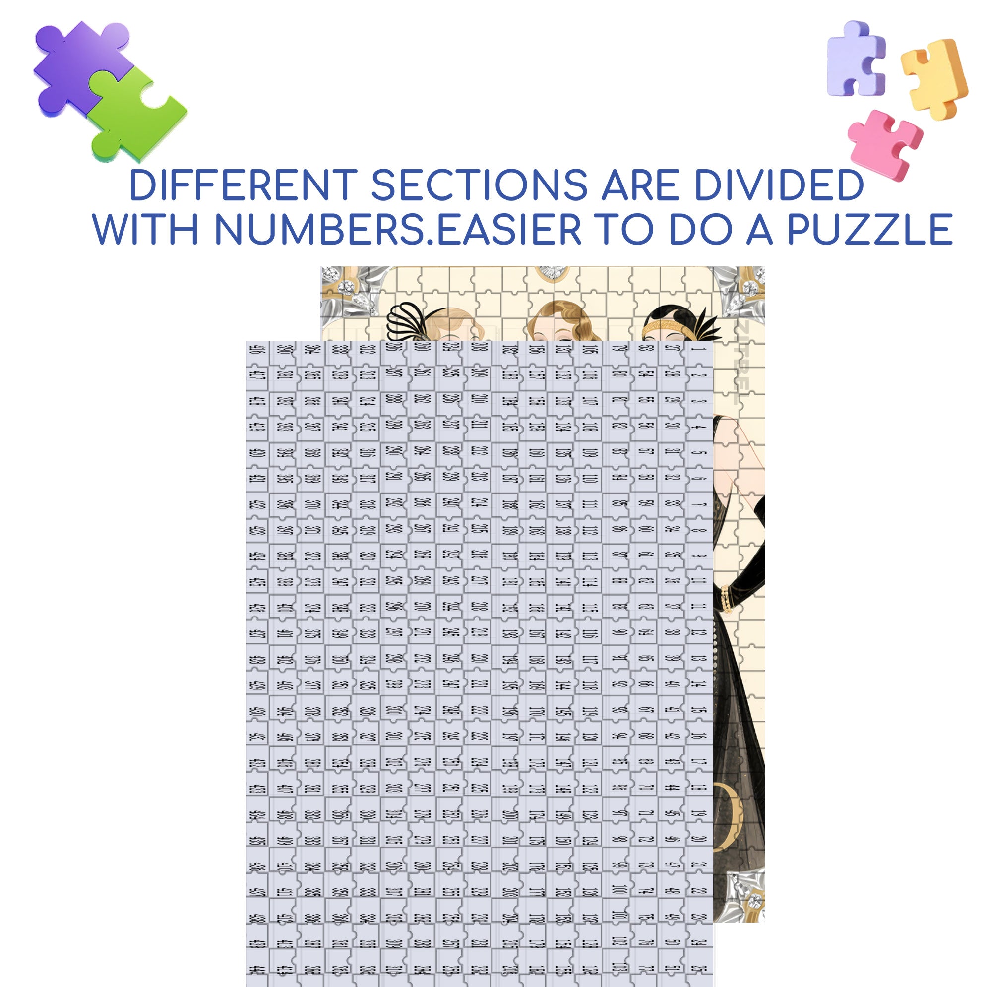 Retro Girl 500pcs/1000pcs Jigsaw Puzzle, Scratch-Resistant, Interactive Family Game & Brain-Boosting DIY Decor, Perfect for Halloween, Christmas & New Year Gifts, Family Puzzle Game