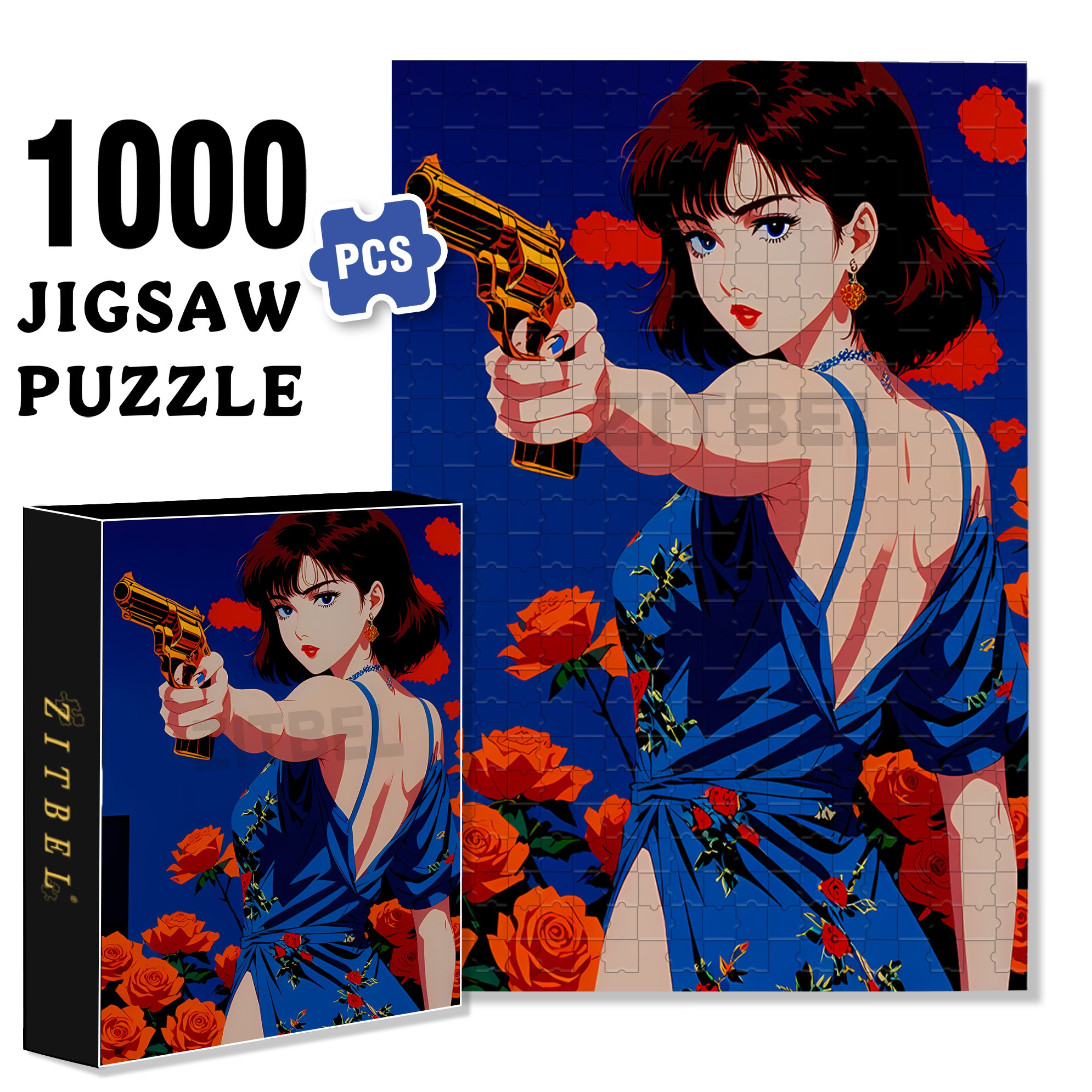 Showa Era Beauties 500pcs/1000pcs Jigsaw Puzzle, Scratch-Resistant, Interactive Family Game & Brain-Boosting DIY Decor, Perfect for Halloween, Christmas & New Year Gifts, Family Puzzle Game