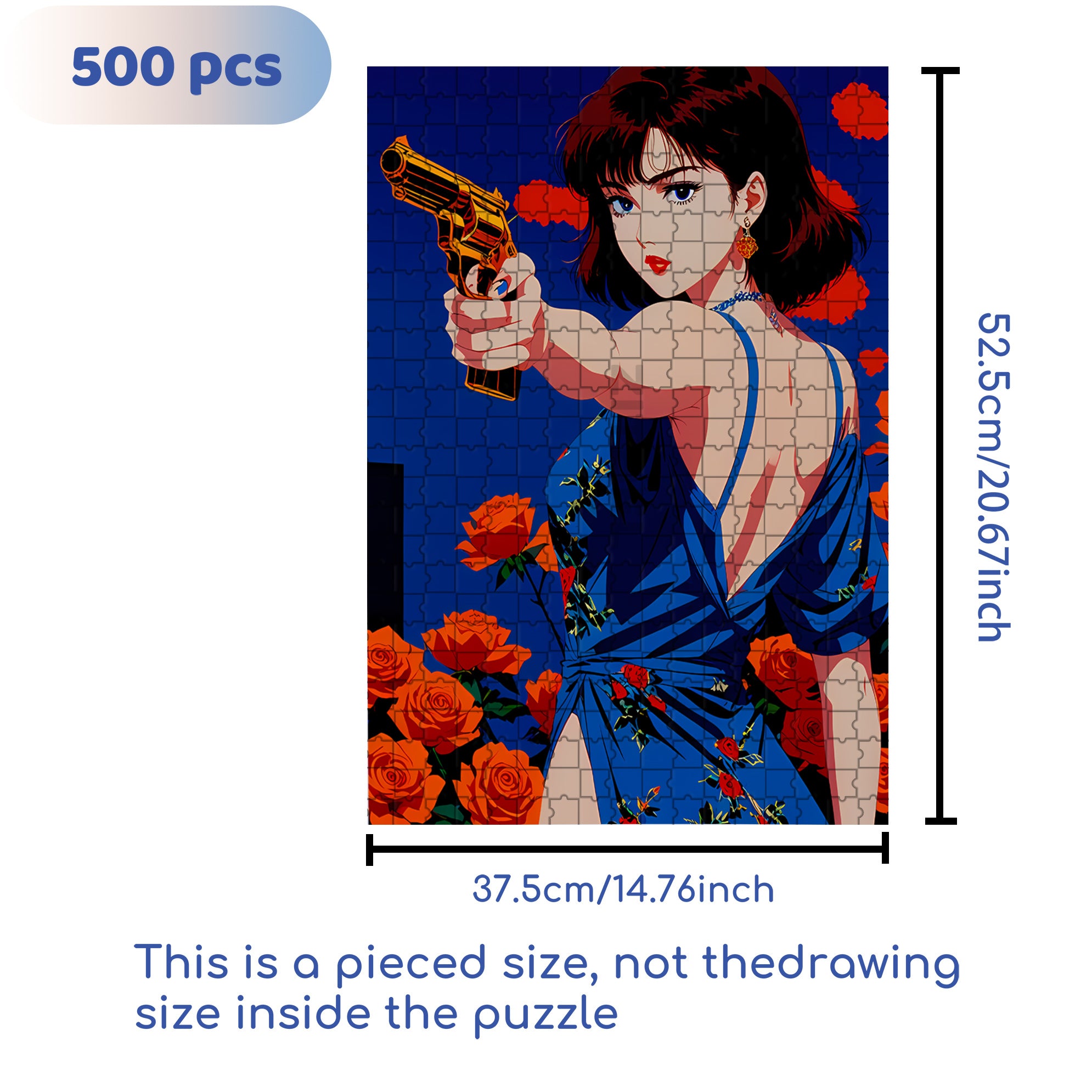 Showa Era Beauties 500pcs/1000pcs Jigsaw Puzzle, Scratch-Resistant, Interactive Family Game & Brain-Boosting DIY Decor, Perfect for Halloween, Christmas & New Year Gifts, Family Puzzle Game