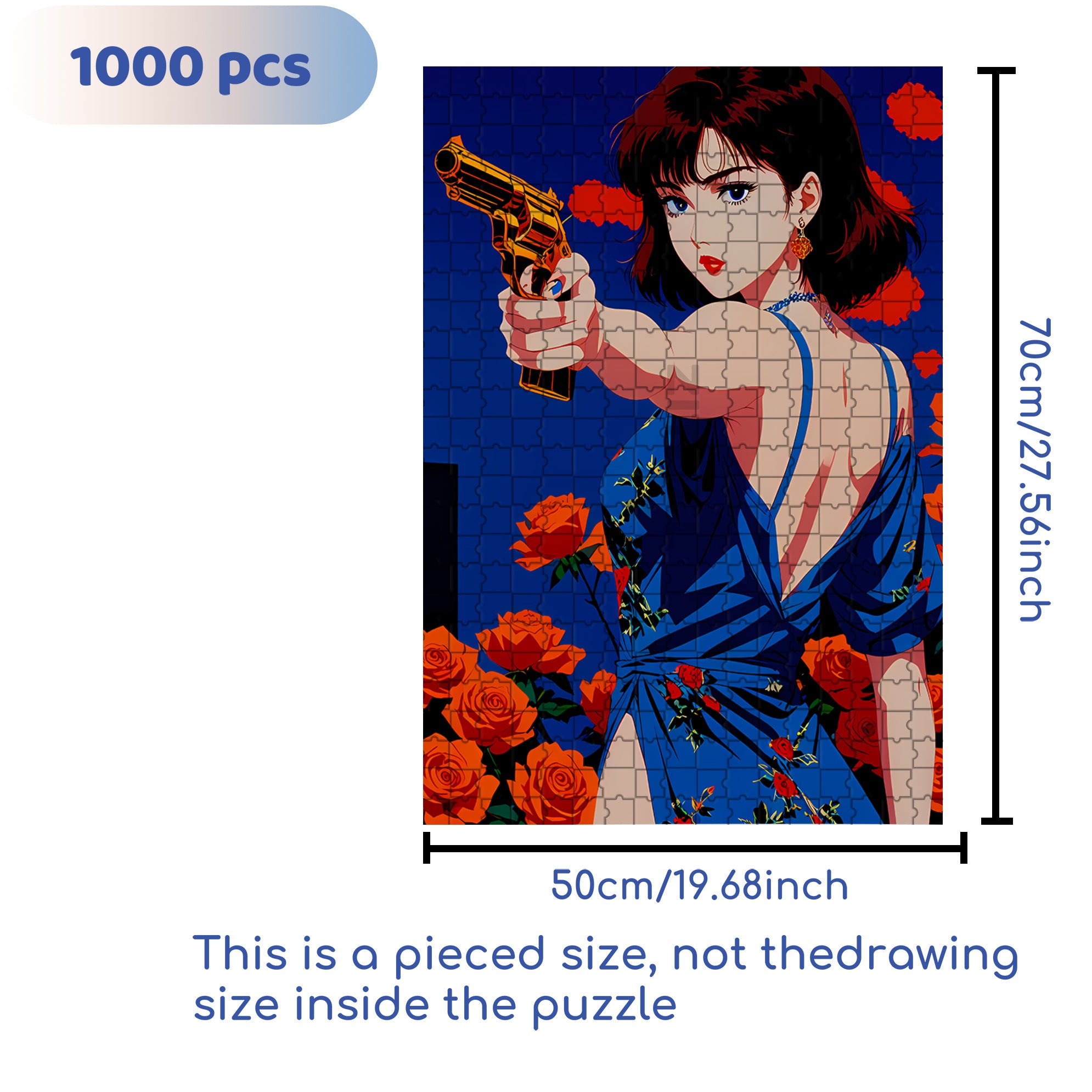 Showa Era Beauties 500pcs/1000pcs Jigsaw Puzzle, Scratch-Resistant, Interactive Family Game & Brain-Boosting DIY Decor, Perfect for Halloween, Christmas & New Year Gifts, Family Puzzle Game