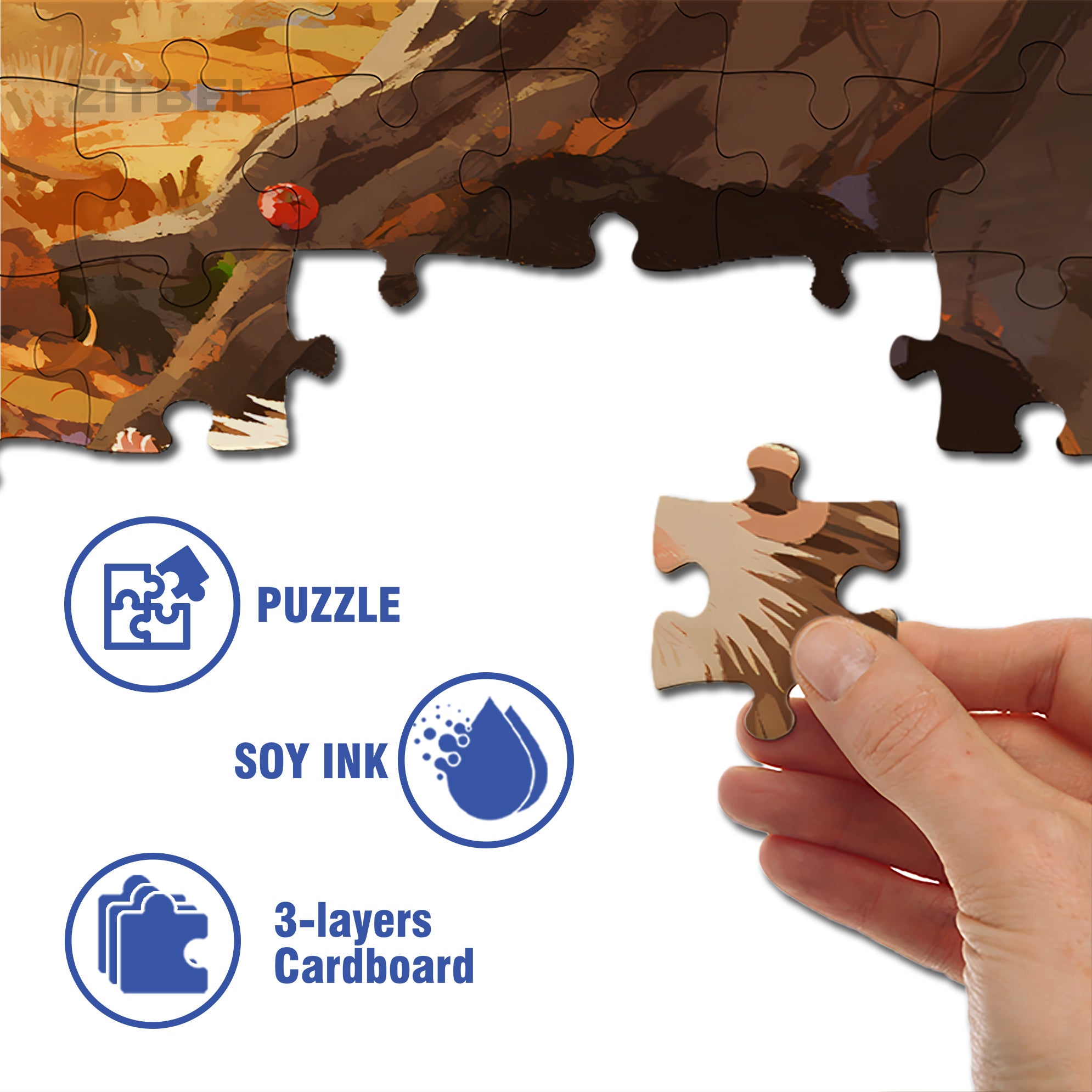 Sleeping Hedgehog 500pcs/1000pcs Jigsaw Puzzle, Scratch-Resistant, Interactive Family Game & Brain-Boosting DIY Decor, Perfect for Halloween, Christmas & New Year Gifts, Family Puzzle Game