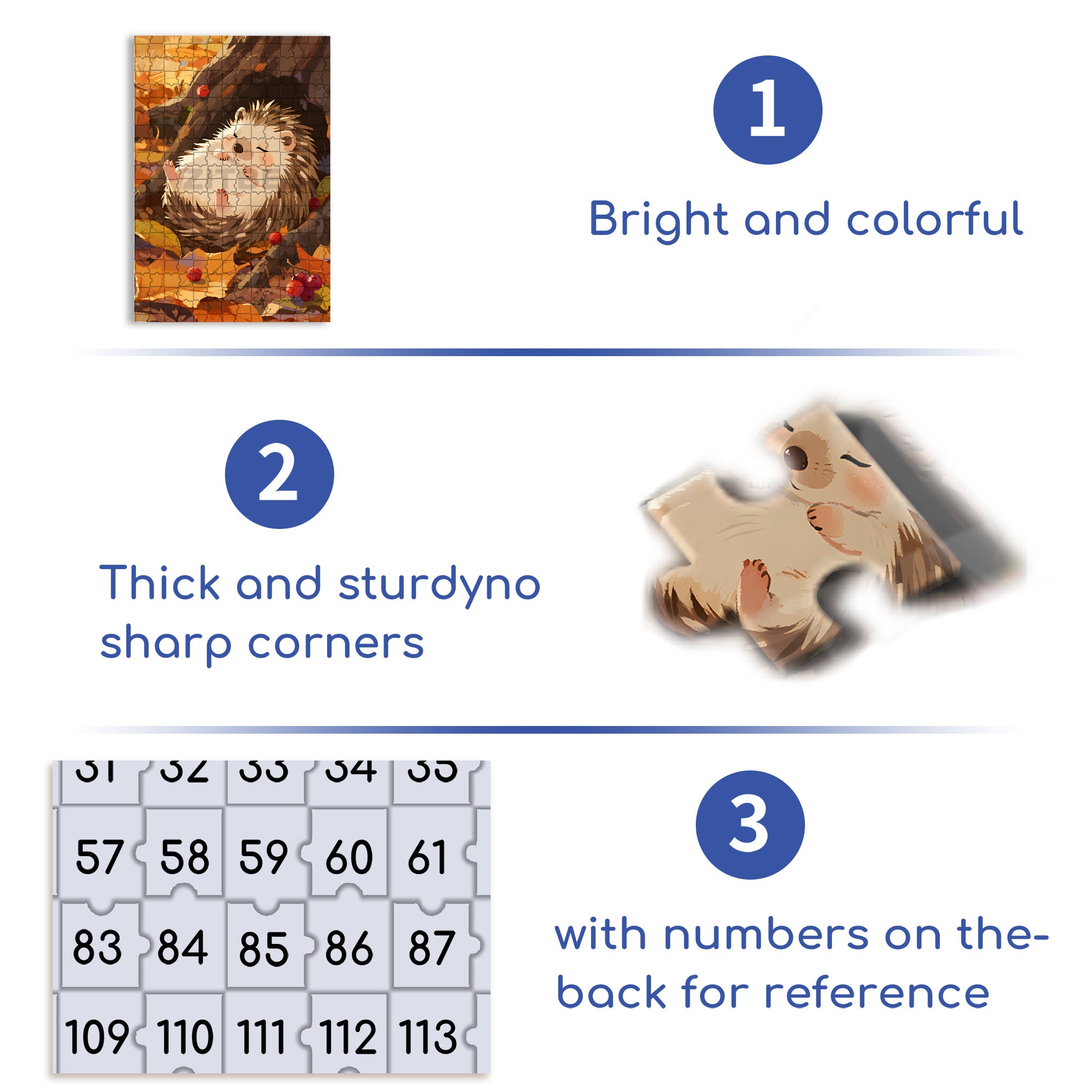 Sleeping Hedgehog 500pcs/1000pcs Jigsaw Puzzle, Scratch-Resistant, Interactive Family Game & Brain-Boosting DIY Decor, Perfect for Halloween, Christmas & New Year Gifts, Family Puzzle Game