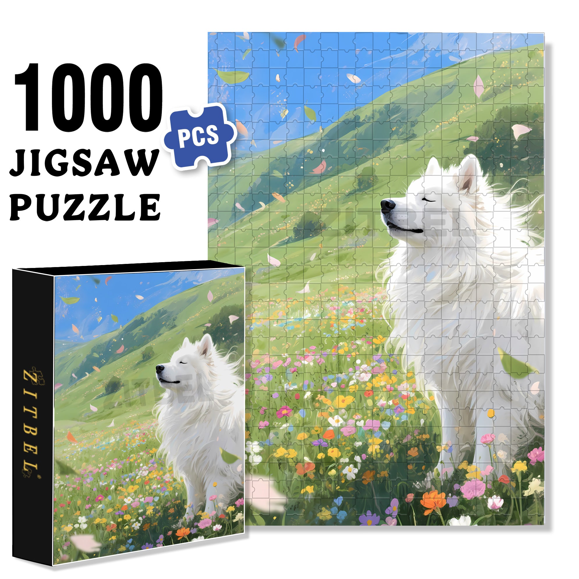 Spring Breeze 500pcs/1000pcs Jigsaw Puzzle, Scratch-Resistant, Interactive Family Game & Brain-Boosting DIY Decor, Perfect for Halloween, Christmas & New Year Gifts, Family Puzzle Game