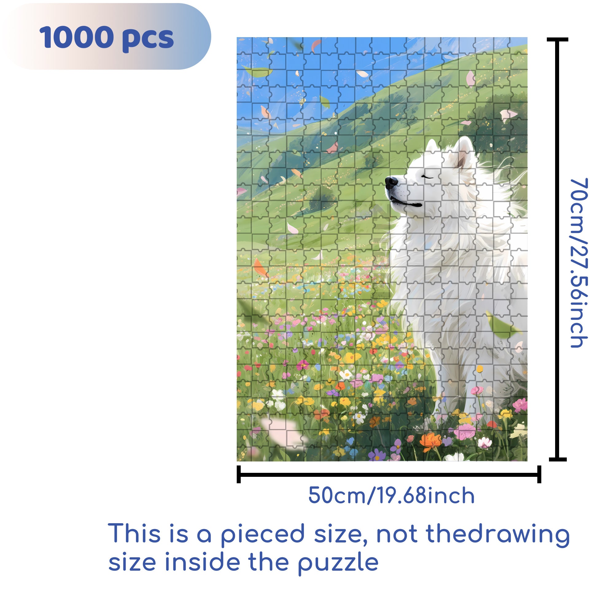Spring Breeze 500pcs/1000pcs Jigsaw Puzzle, Scratch-Resistant, Interactive Family Game & Brain-Boosting DIY Decor, Perfect for Halloween, Christmas & New Year Gifts, Family Puzzle Game