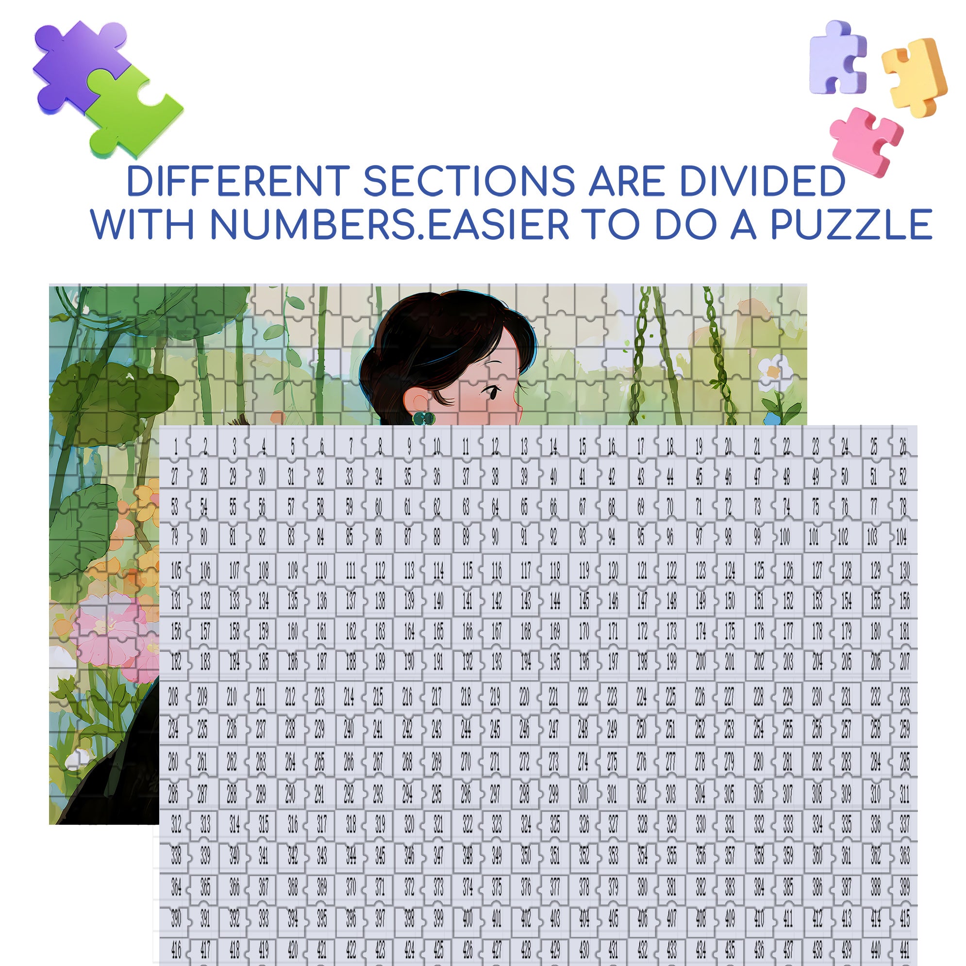 Teatime 500pcs/1000pcs Jigsaw Puzzle, Scratch-Resistant, Interactive Family Game & Brain-Boosting DIY Decor, Perfect for Halloween, Christmas & New Year Gifts, Family Puzzle Game