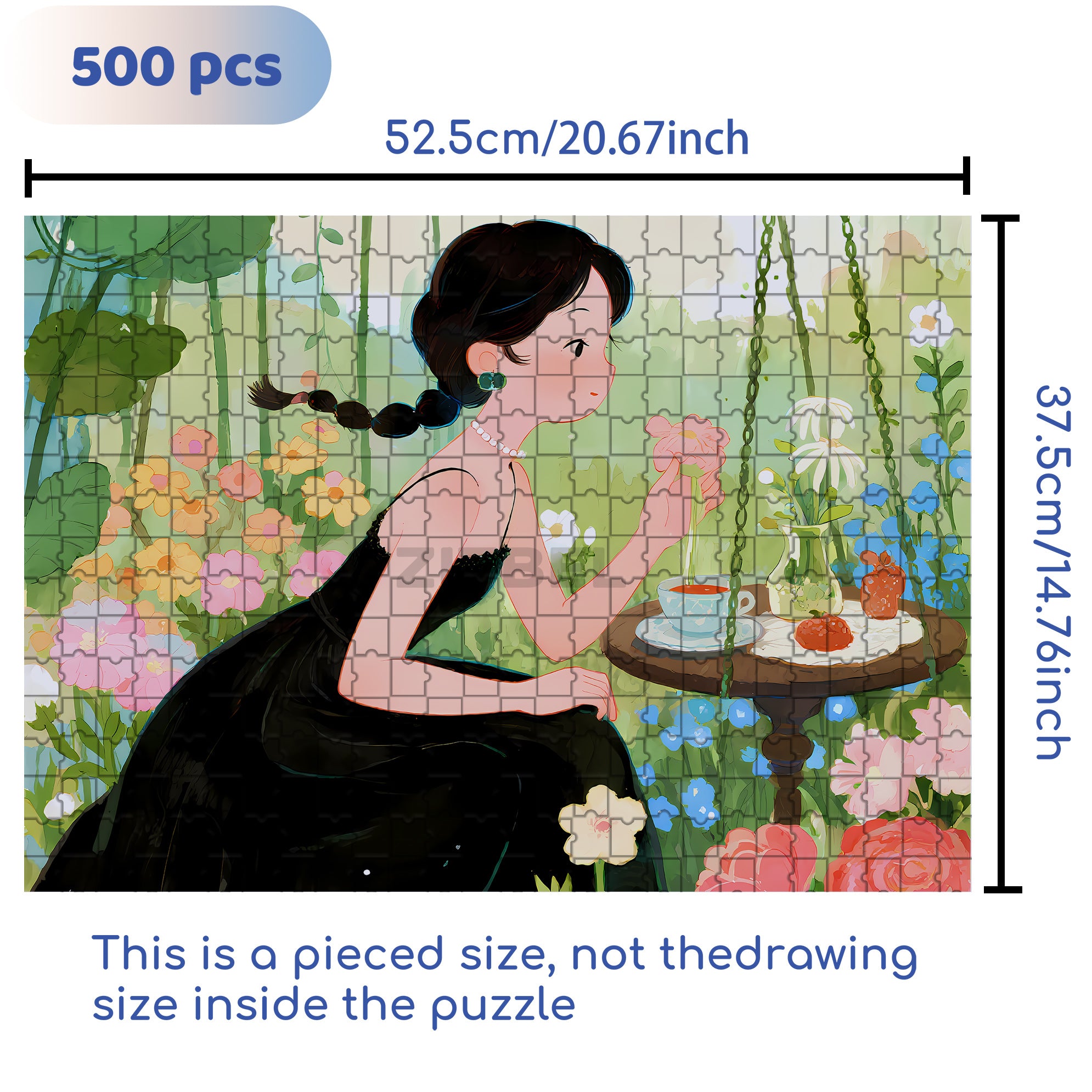 Teatime 500pcs/1000pcs Jigsaw Puzzle, Scratch-Resistant, Interactive Family Game & Brain-Boosting DIY Decor, Perfect for Halloween, Christmas & New Year Gifts, Family Puzzle Game