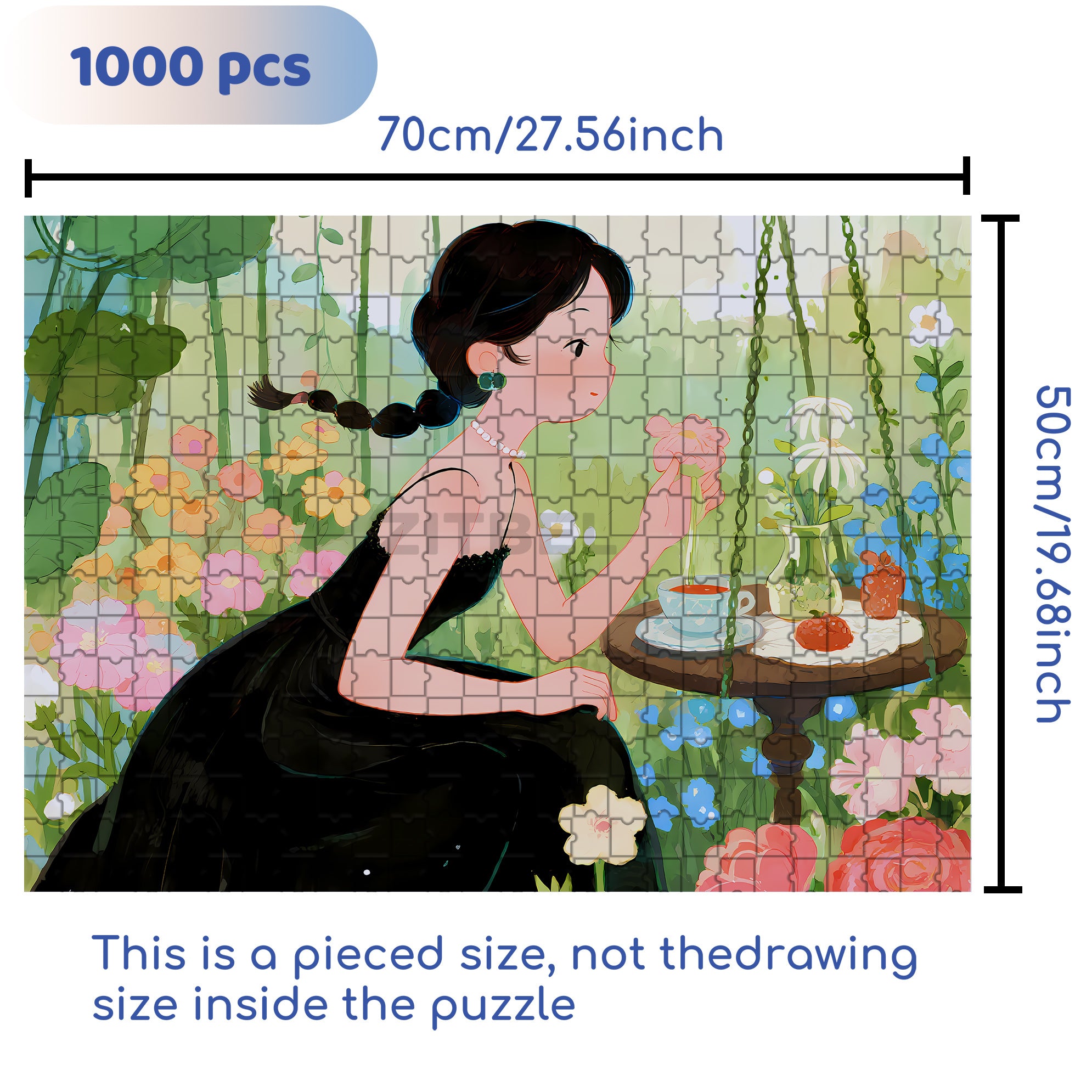 Teatime 500pcs/1000pcs Jigsaw Puzzle, Scratch-Resistant, Interactive Family Game & Brain-Boosting DIY Decor, Perfect for Halloween, Christmas & New Year Gifts, Family Puzzle Game