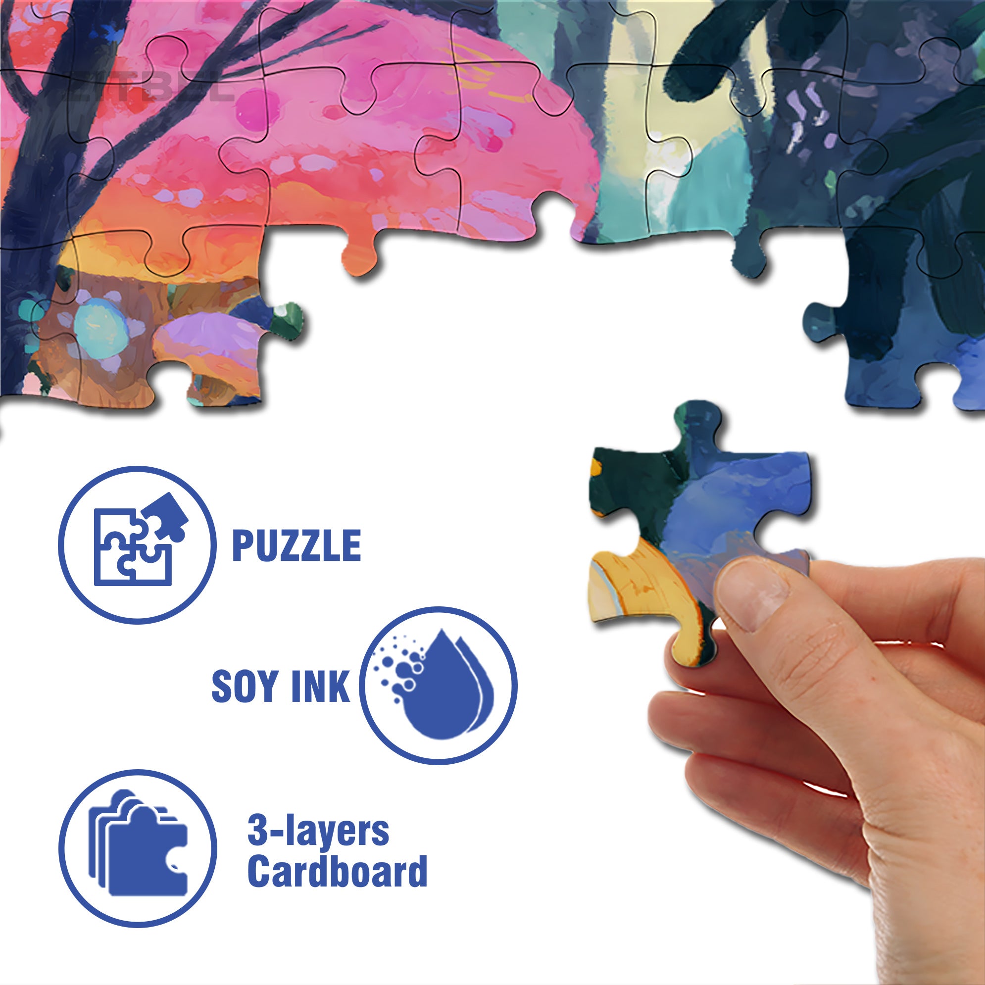 Toast King 500pcs/1000pcs Jigsaw Puzzle, Scratch-Resistant, Interactive Family Game & Brain-Boosting DIY Decor, Perfect for Halloween, Christmas & New Year Gifts, Family Puzzle Game