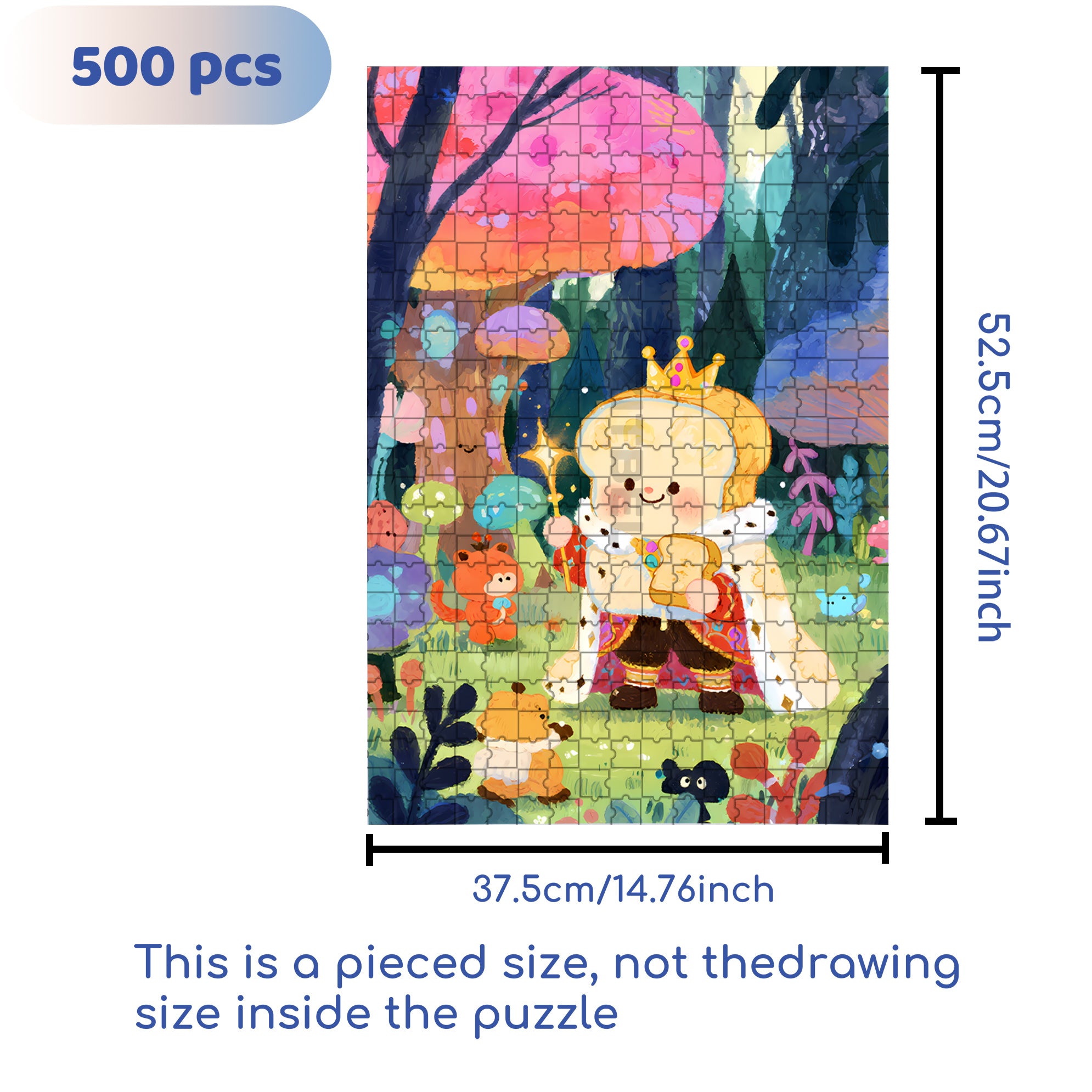Toast King 500pcs/1000pcs Jigsaw Puzzle, Scratch-Resistant, Interactive Family Game & Brain-Boosting DIY Decor, Perfect for Halloween, Christmas & New Year Gifts, Family Puzzle Game