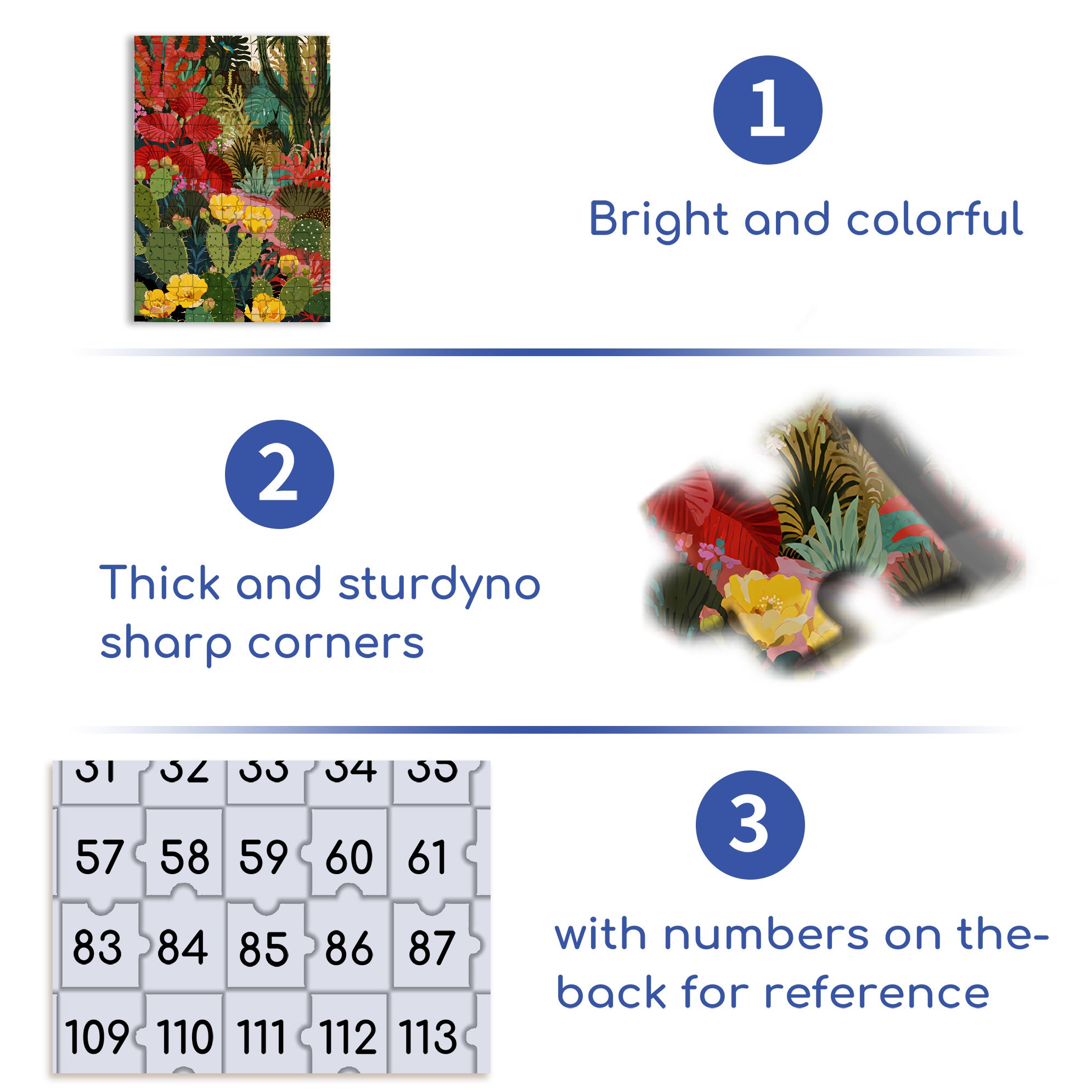 Tropical Plants 500pcs/1000pcs Jigsaw Puzzle, Scratch-Resistant, Interactive Family Game & Brain-Boosting DIY Decor, Perfect for Halloween, Christmas & New Year Gifts, Family Puzzle Game