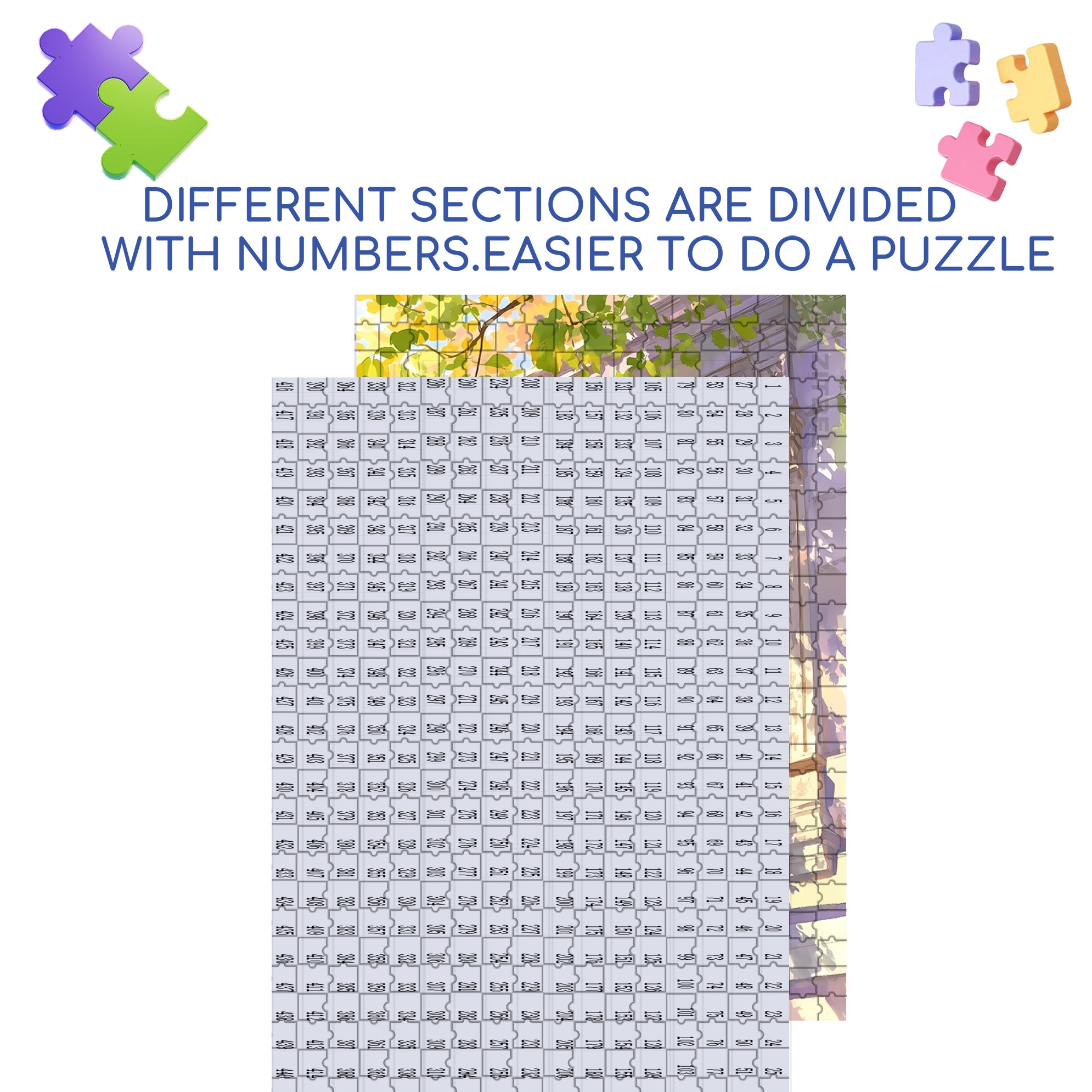 Warm Sunshine 500pcs/1000pcs Jigsaw Puzzle, Scratch-Resistant, Interactive Family Game & Brain-Boosting DIY Decor, Perfect for Halloween, Christmas & New Year Gifts, Family Puzzle Game
