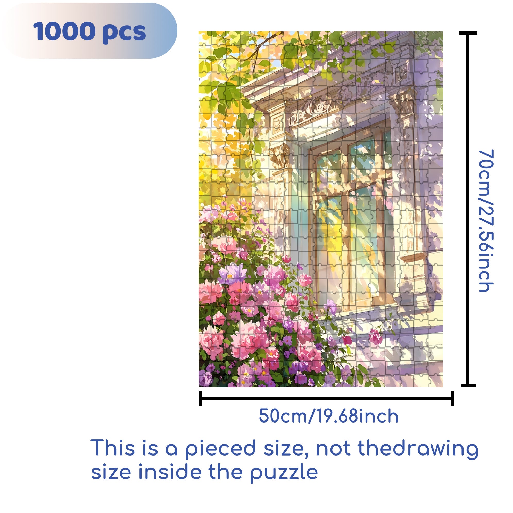 Warm Sunshine 500pcs/1000pcs Jigsaw Puzzle, Scratch-Resistant, Interactive Family Game & Brain-Boosting DIY Decor, Perfect for Halloween, Christmas & New Year Gifts, Family Puzzle Game