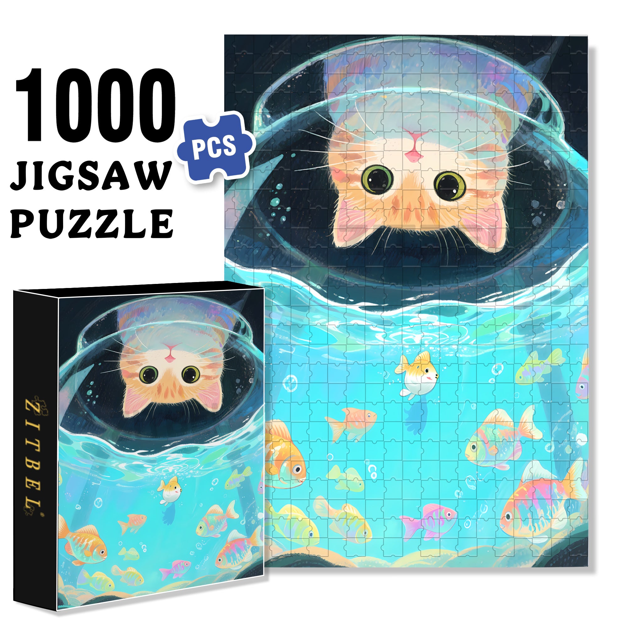 What Are You Thinking About 500pcs/1000pcs Jigsaw Puzzle, Scratch-Resistant, Interactive Family Game & Brain-Boosting DIY Decor, Perfect for Halloween, Christmas & New Year Gifts, Family Puzzle Game