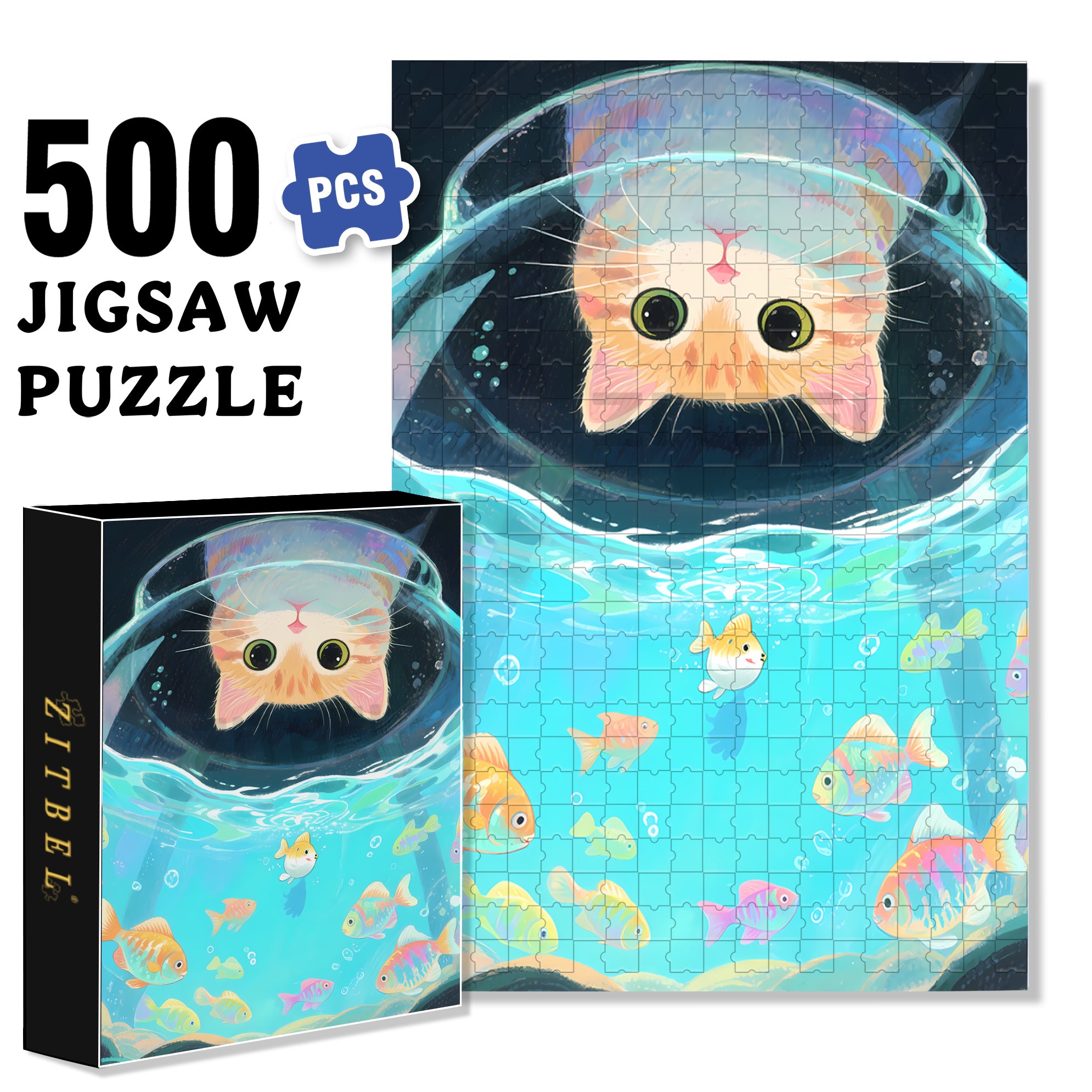 What Are You Thinking About 500pcs/1000pcs Jigsaw Puzzle, Scratch-Resistant, Interactive Family Game & Brain-Boosting DIY Decor, Perfect for Halloween, Christmas & New Year Gifts, Family Puzzle Game