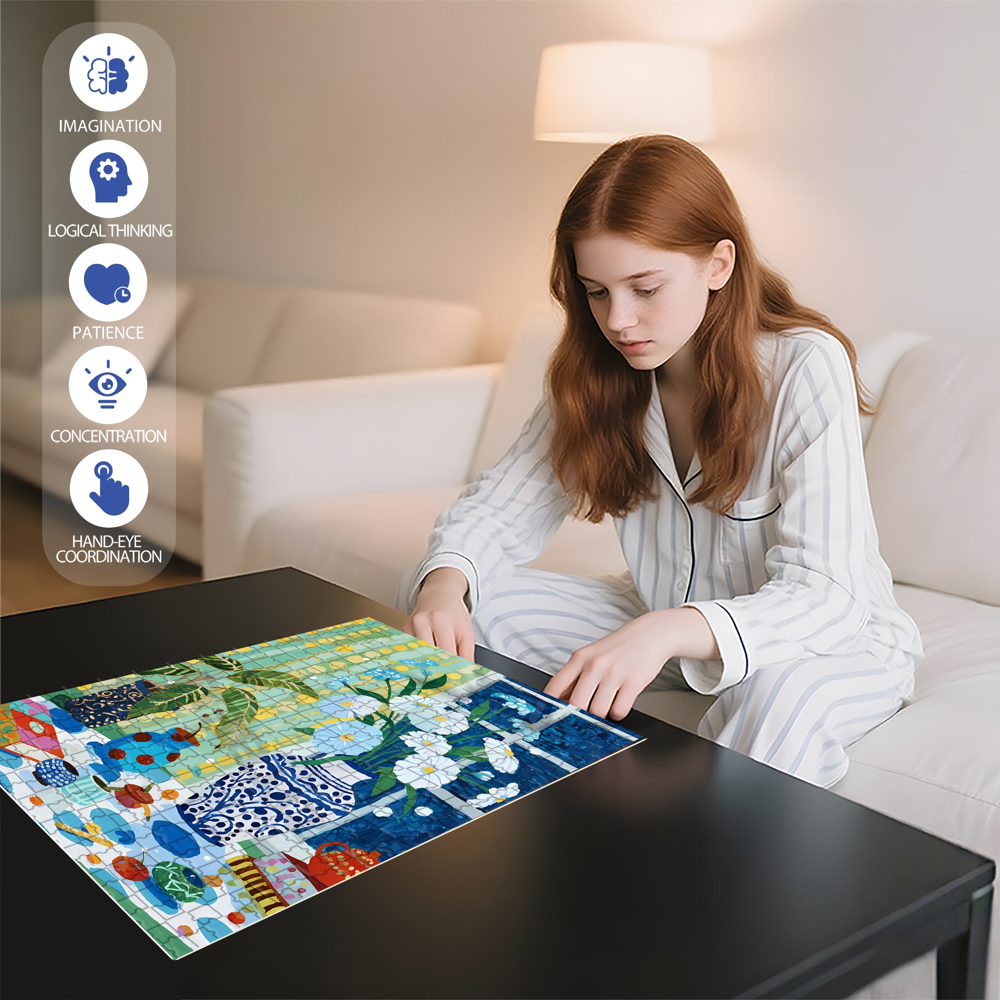A Corner Of The House 500pcs/1000pcs Jigsaw Puzzle, Scratch-Resistant, Interactive Family Game & Brain-Boosting DIY Decor, Perfect for Halloween, Christmas & New Year Gifts, Family Puzzle Game