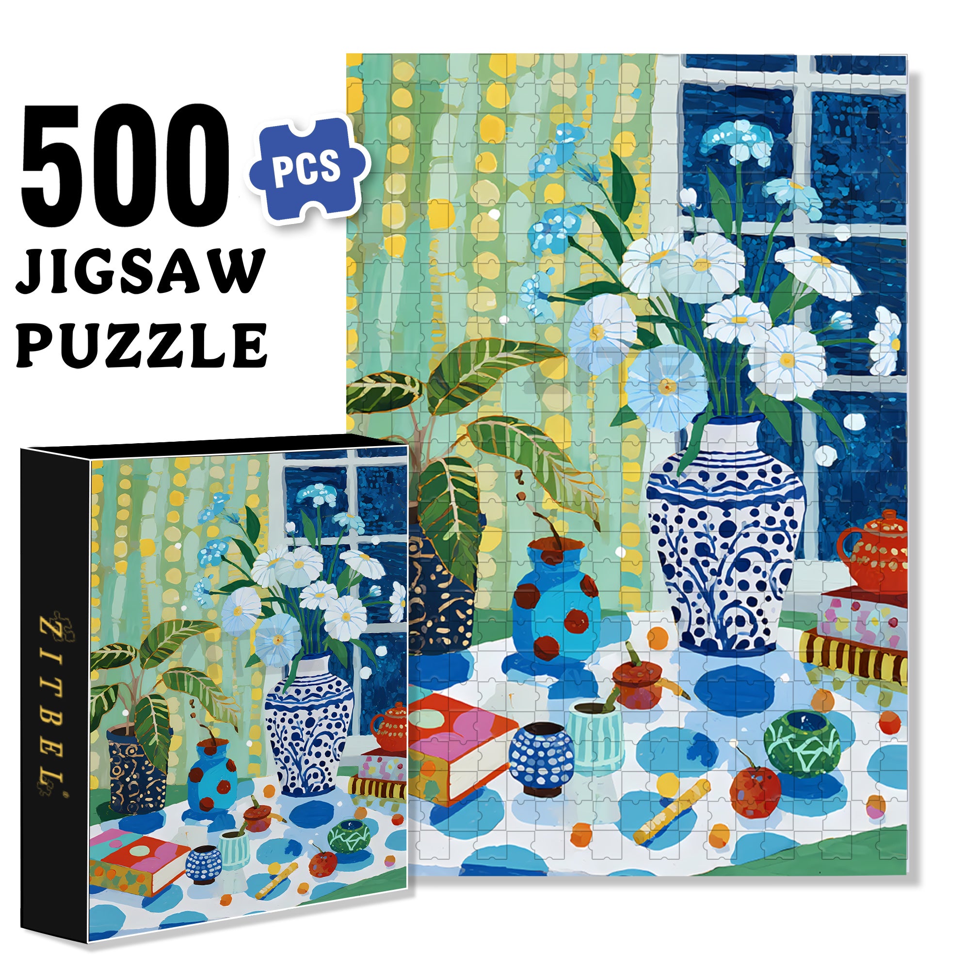 A Corner Of The House 500pcs/1000pcs Jigsaw Puzzle, Scratch-Resistant, Interactive Family Game & Brain-Boosting DIY Decor, Perfect for Halloween, Christmas & New Year Gifts, Family Puzzle Game