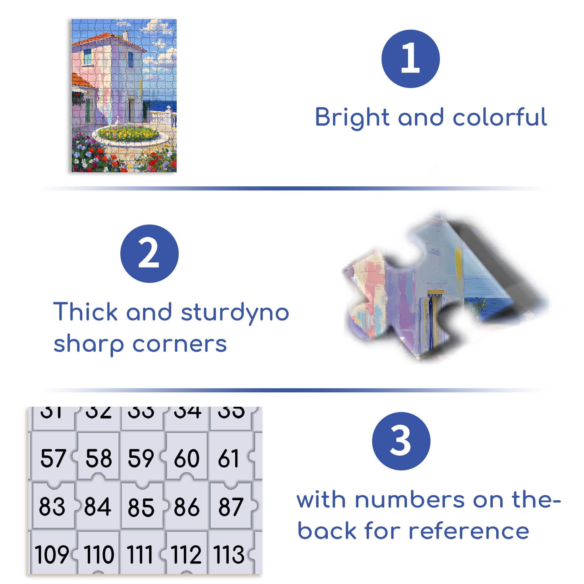 Beach House 500pcs/1000pcs Jigsaw Puzzle, Scratch-Resistant, Interactive Family Game & Brain-Boosting DIY Decor, Perfect for Halloween, Christmas & New Year Gifts, Family Puzzle Game