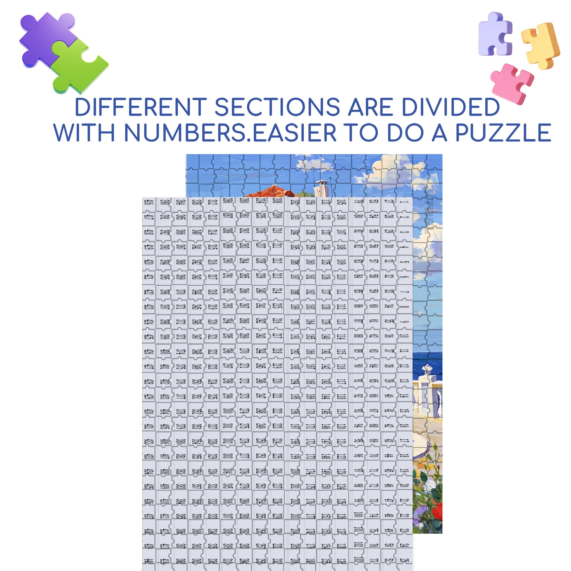 Beach House 500pcs/1000pcs Jigsaw Puzzle, Scratch-Resistant, Interactive Family Game & Brain-Boosting DIY Decor, Perfect for Halloween, Christmas & New Year Gifts, Family Puzzle Game
