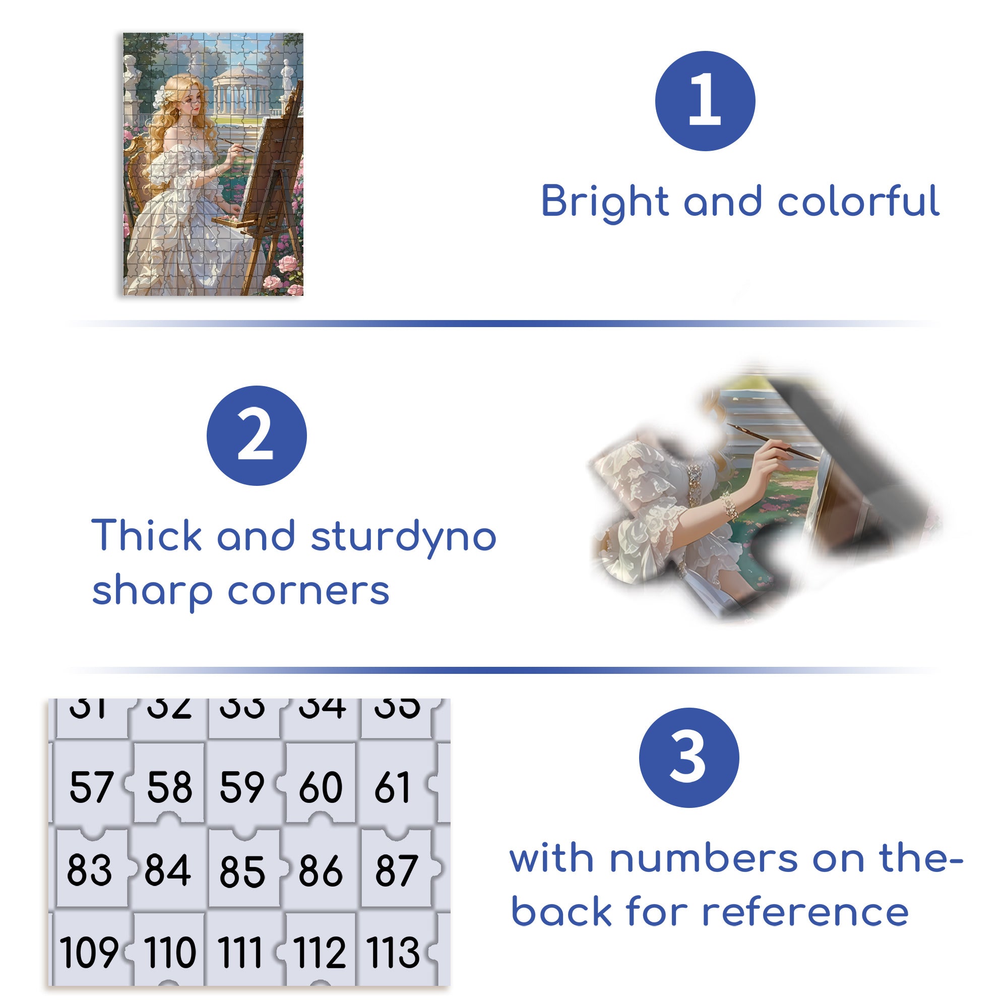 Beautiful Woman Painting Oil Paintings 500pcs/1000pcs Jigsaw Puzzle, Scratch-Resistant, Interactive Family Game & Brain-Boosting DIY Decor, Perfect for Halloween, Christmas & New Year Gifts, Family Puzzle Game