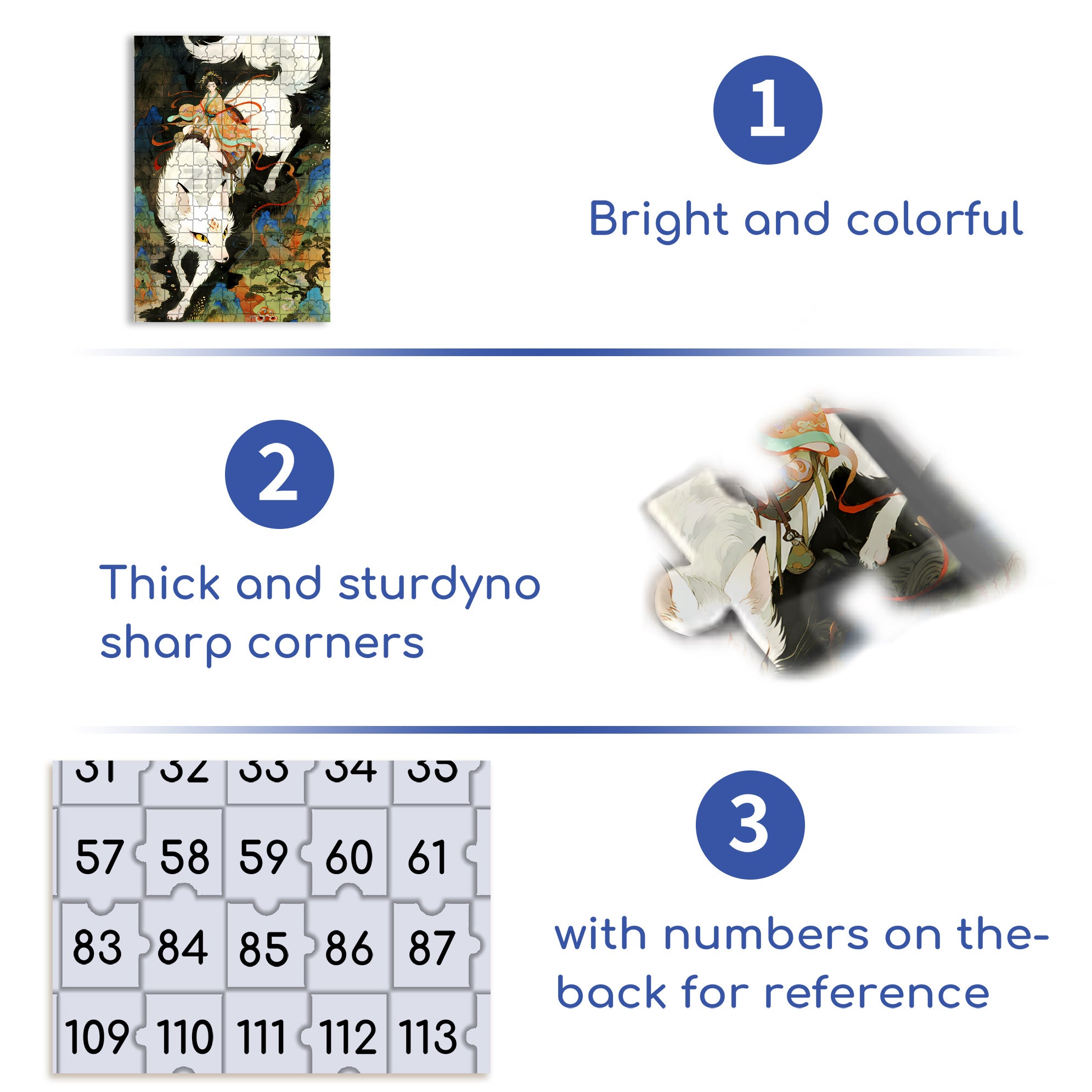 Chinese Mythology 500pcs/1000pcs Jigsaw Puzzle, Scratch-Resistant, Interactive Family Game & Brain-Boosting DIY Decor, Perfect for Halloween, Christmas & New Year Gifts, Family Puzzle Game