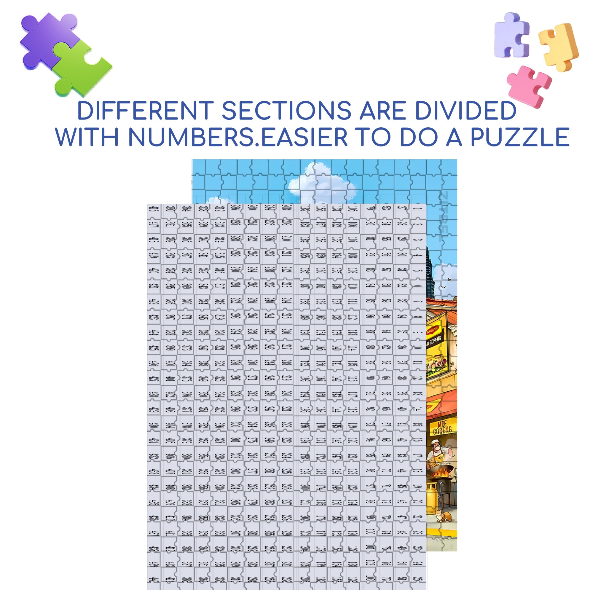 Come And Have A Look 500pcs/1000pcs Jigsaw Puzzle, Scratch-Resistant, Interactive Family Game & Brain-Boosting DIY Decor, Perfect for Halloween, Christmas & New Year Gifts, Family Puzzle Game