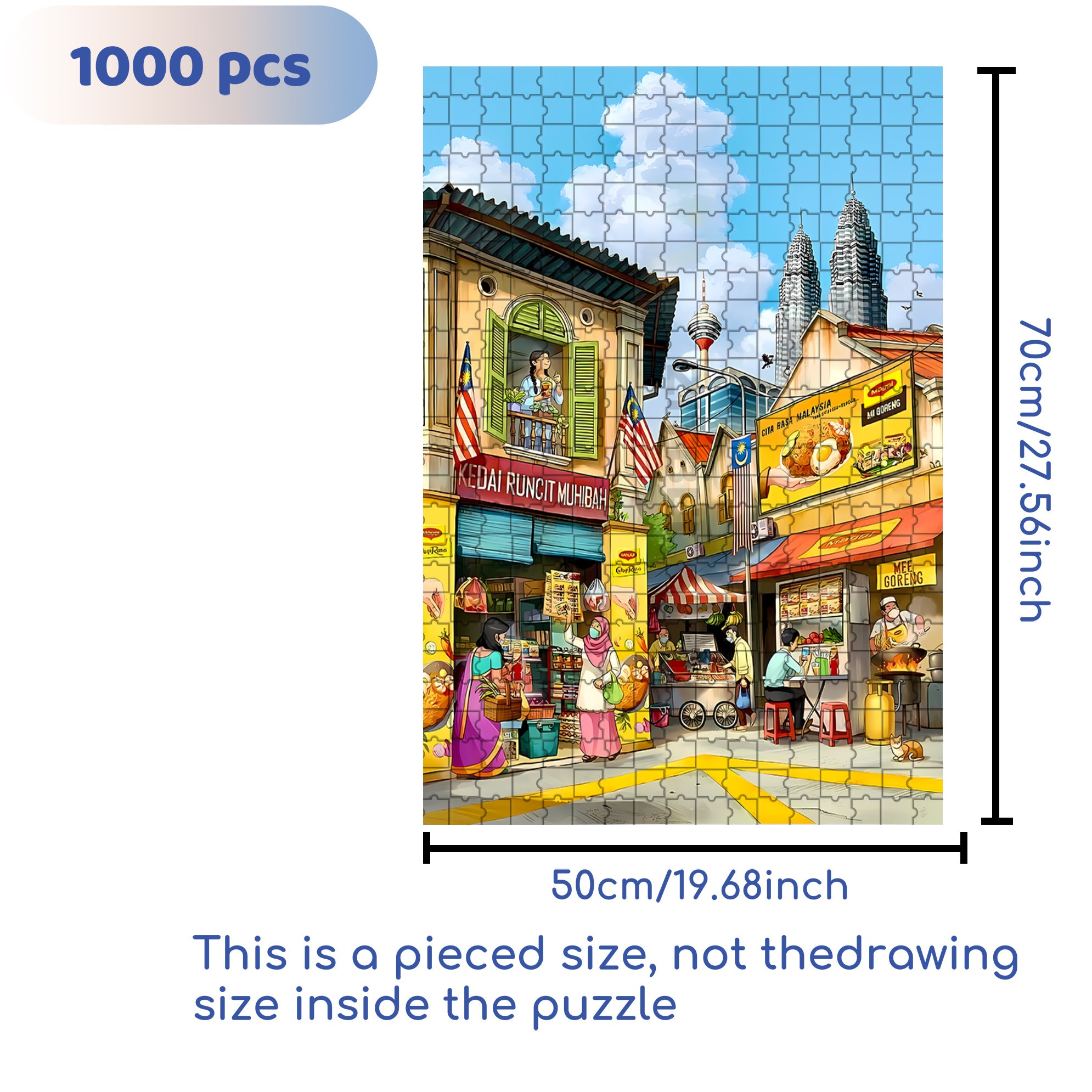 Come And Have A Look 500pcs/1000pcs Jigsaw Puzzle, Scratch-Resistant, Interactive Family Game & Brain-Boosting DIY Decor, Perfect for Halloween, Christmas & New Year Gifts, Family Puzzle Game
