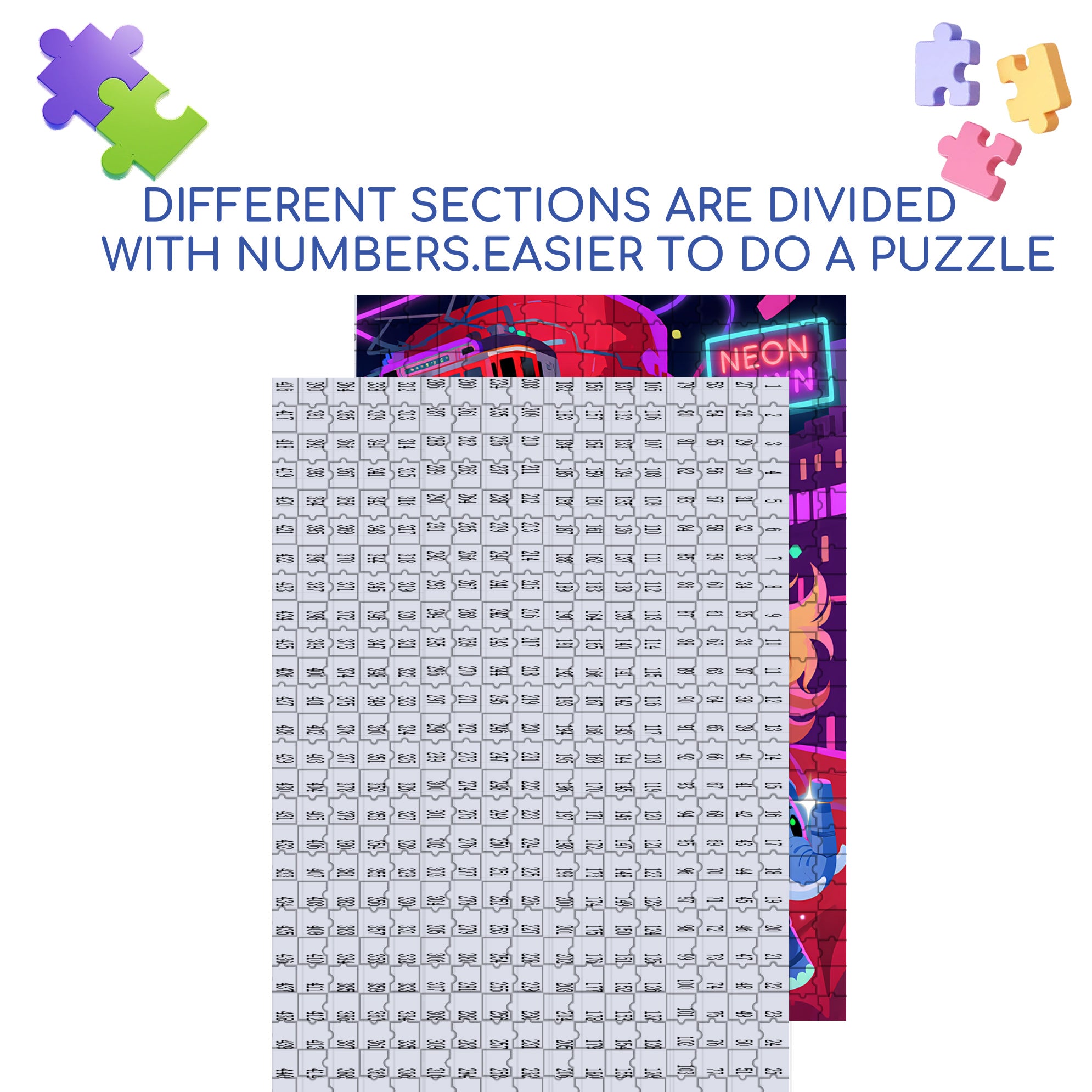 Cyberpunk 500pcs/1000pcs Jigsaw Puzzle, Scratch-Resistant, Interactive Family Game & Brain-Boosting DIY Decor, Perfect for Halloween, Christmas & New Year Gifts, Family Puzzle Game