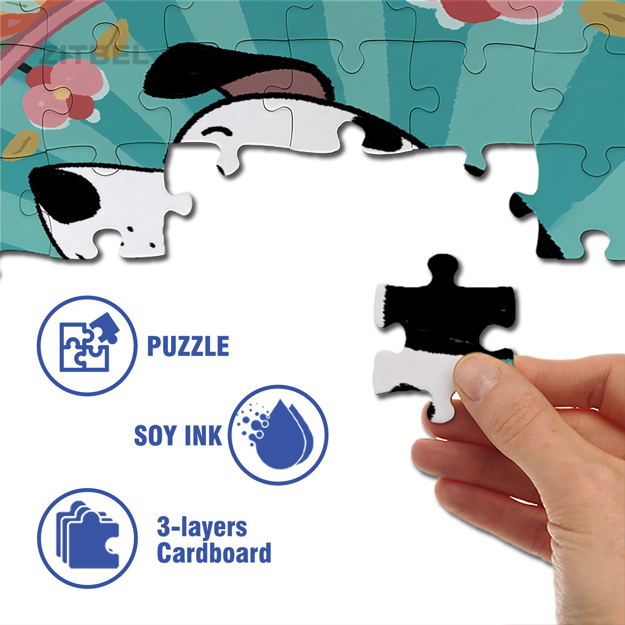 Dalmatian 500pcs/1000pcs Jigsaw Puzzle, Scratch-Resistant, Interactive Family Game & Brain-Boosting DIY Decor, Perfect for Halloween, Christmas & New Year Gifts, Family Puzzle Game