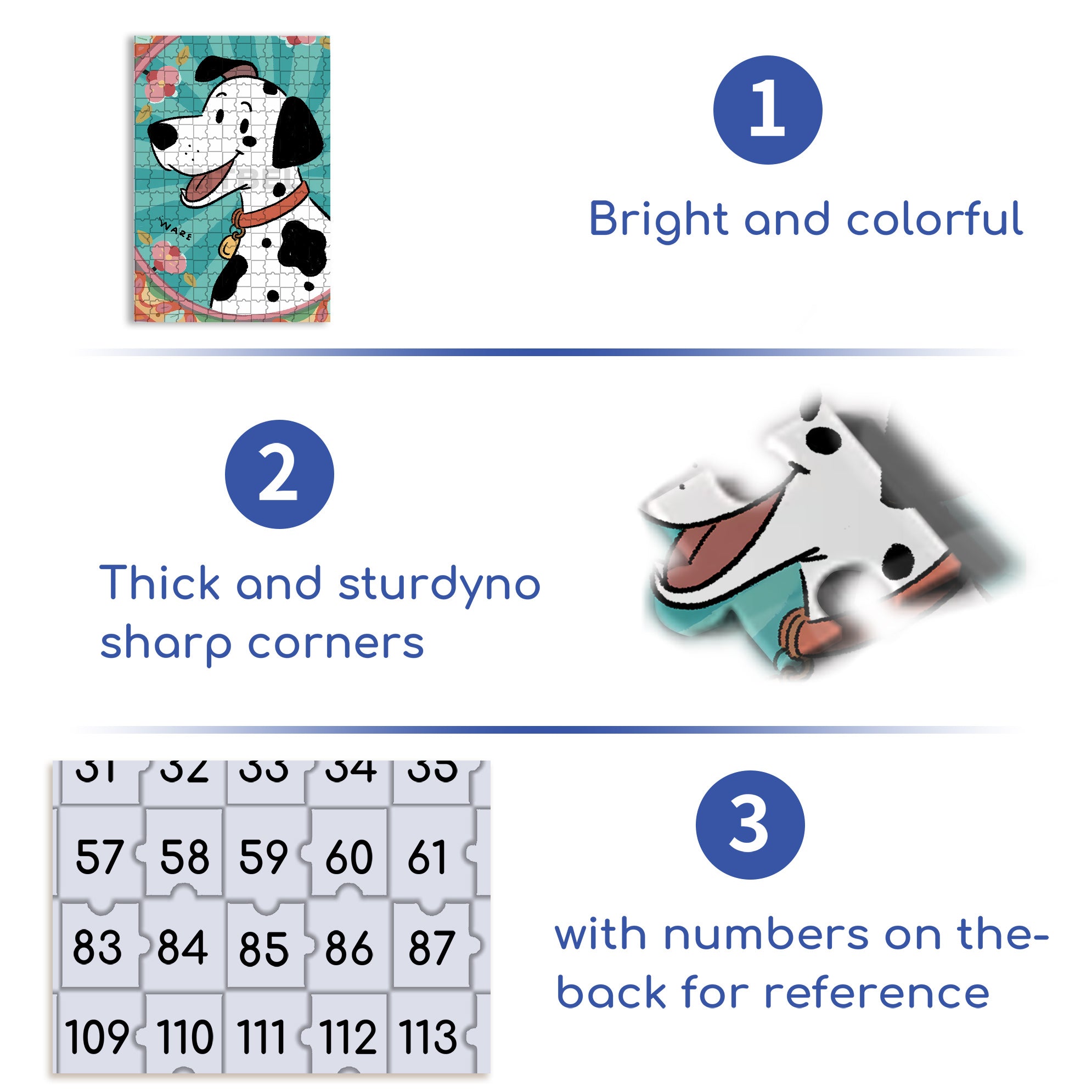 Dalmatian 500pcs/1000pcs Jigsaw Puzzle, Scratch-Resistant, Interactive Family Game & Brain-Boosting DIY Decor, Perfect for Halloween, Christmas & New Year Gifts, Family Puzzle Game