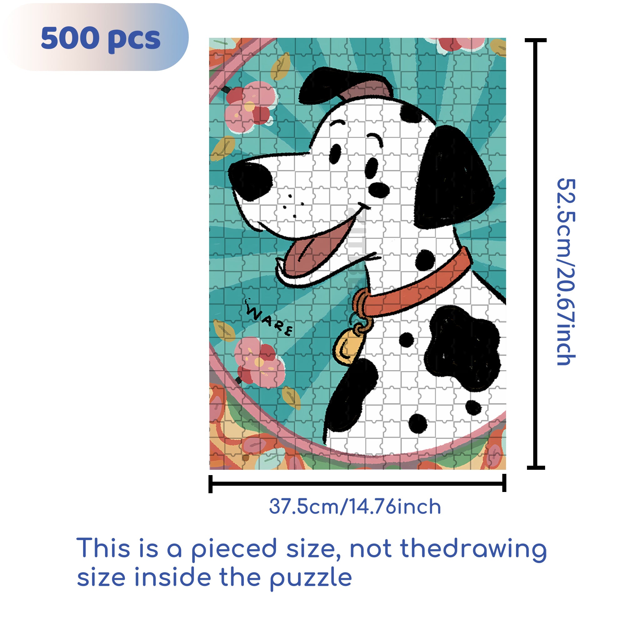 Dalmatian 500pcs/1000pcs Jigsaw Puzzle, Scratch-Resistant, Interactive Family Game & Brain-Boosting DIY Decor, Perfect for Halloween, Christmas & New Year Gifts, Family Puzzle Game
